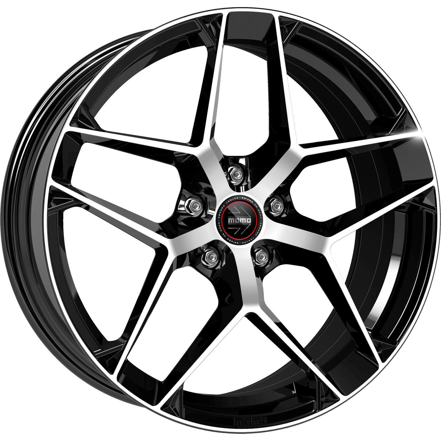 MOMO WHEELS RF07 gloss black diamond cut 10.5Jx21 5x112 ET20