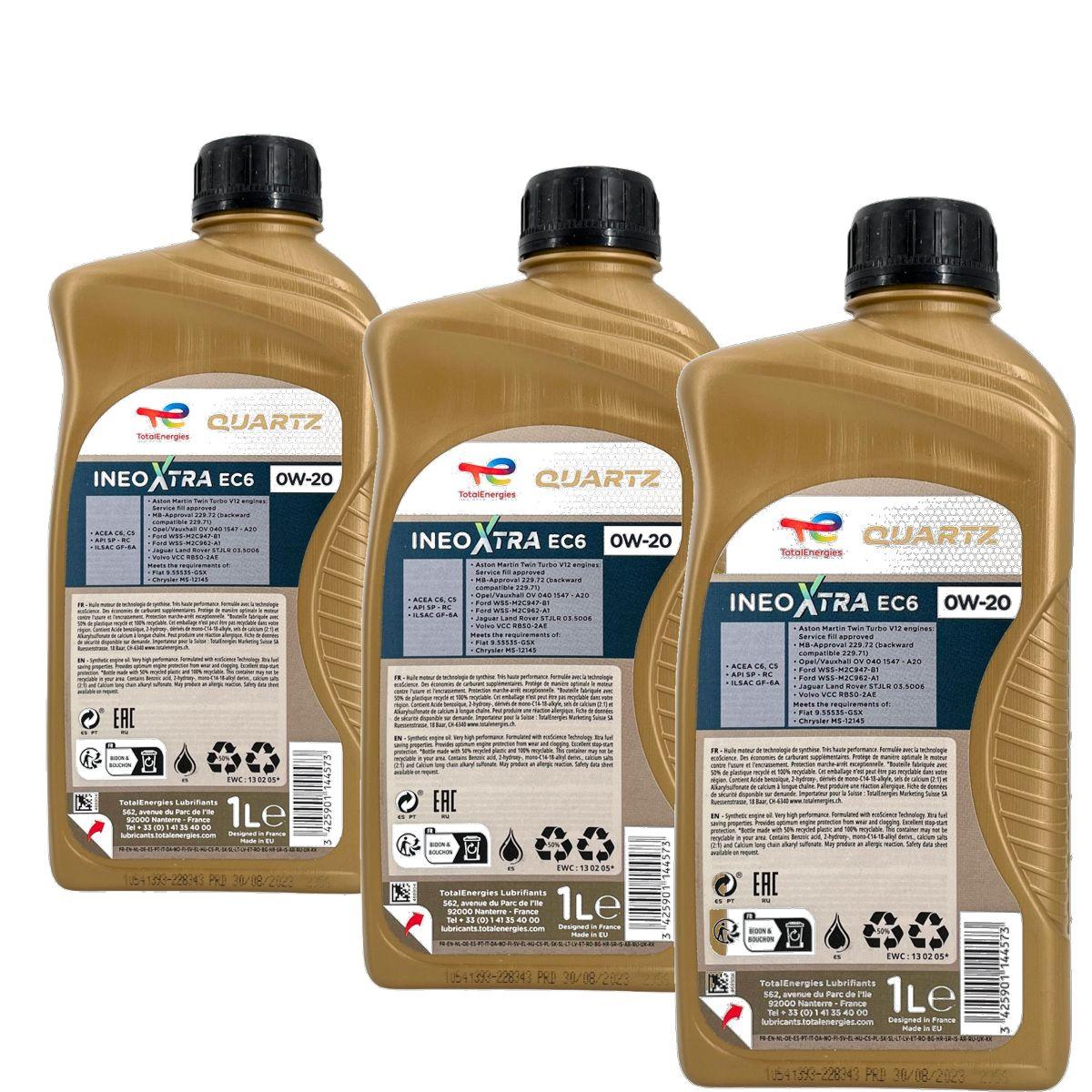 Total Quartz Ineo Xtra EC6 0W-20 3x1 Liter