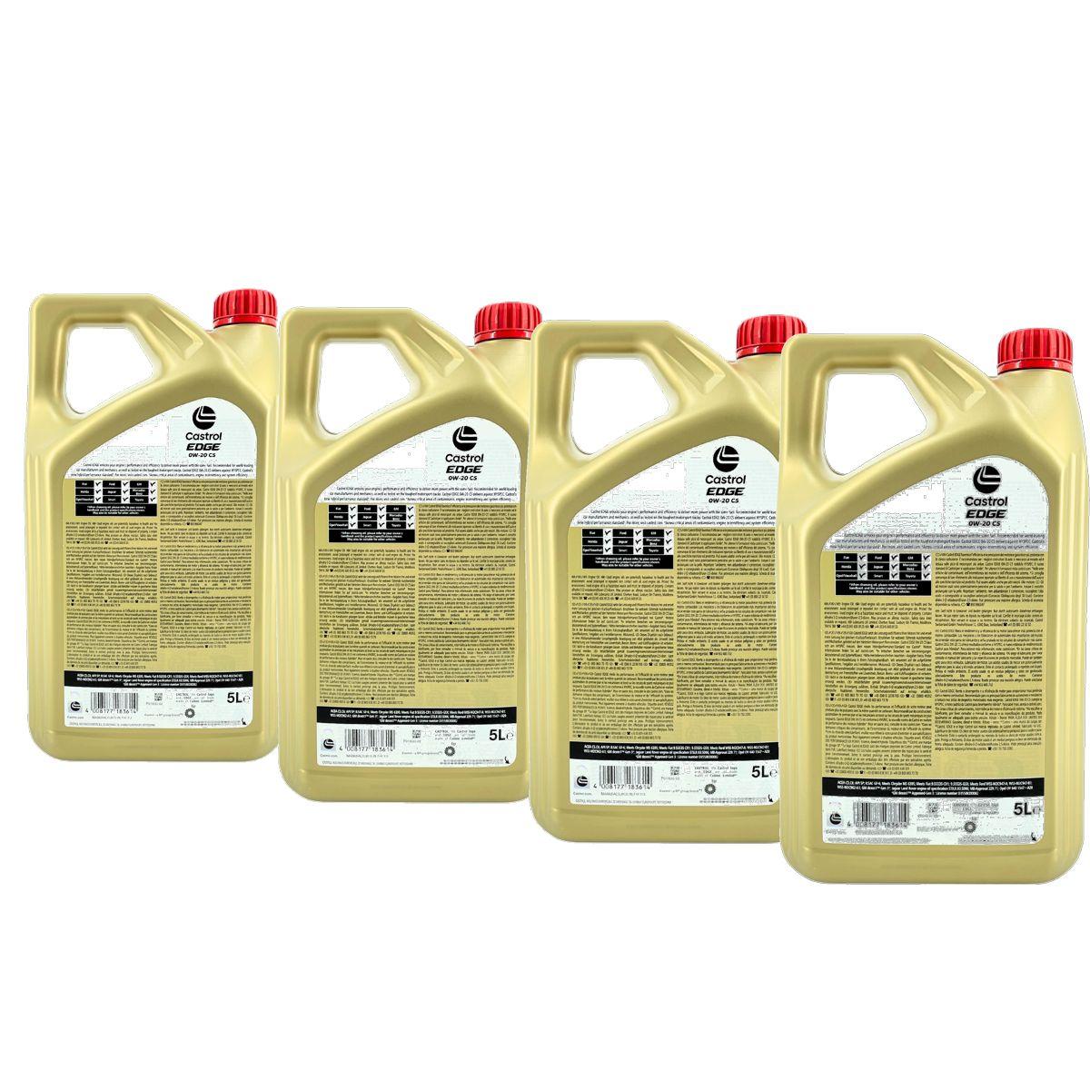 Castrol Edge 0W-20 C5 4x5 Liter