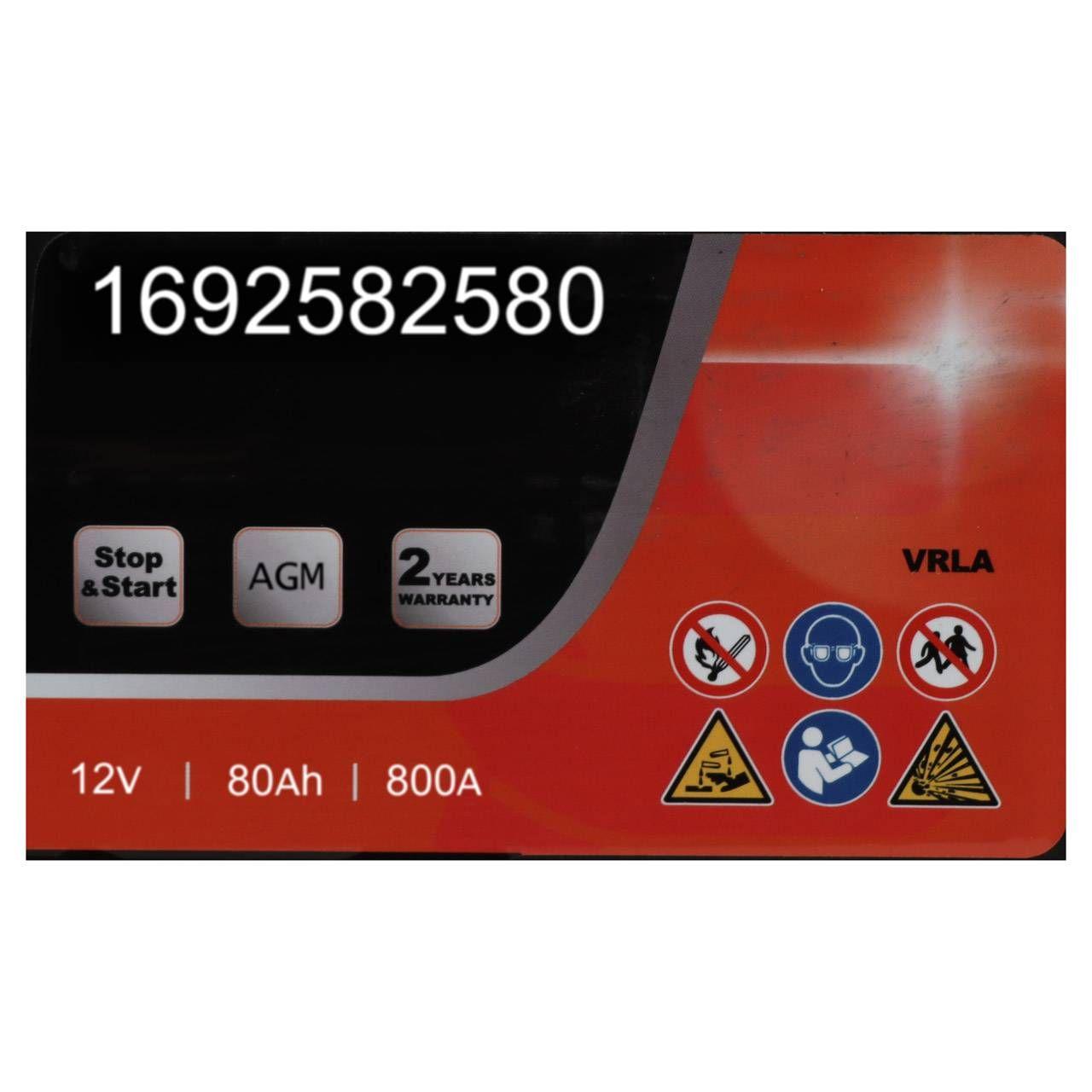 EUROREPAR AGM Batterie Autobatterie Starterbatterie 12V 80Ah 800A/EN 1692582580