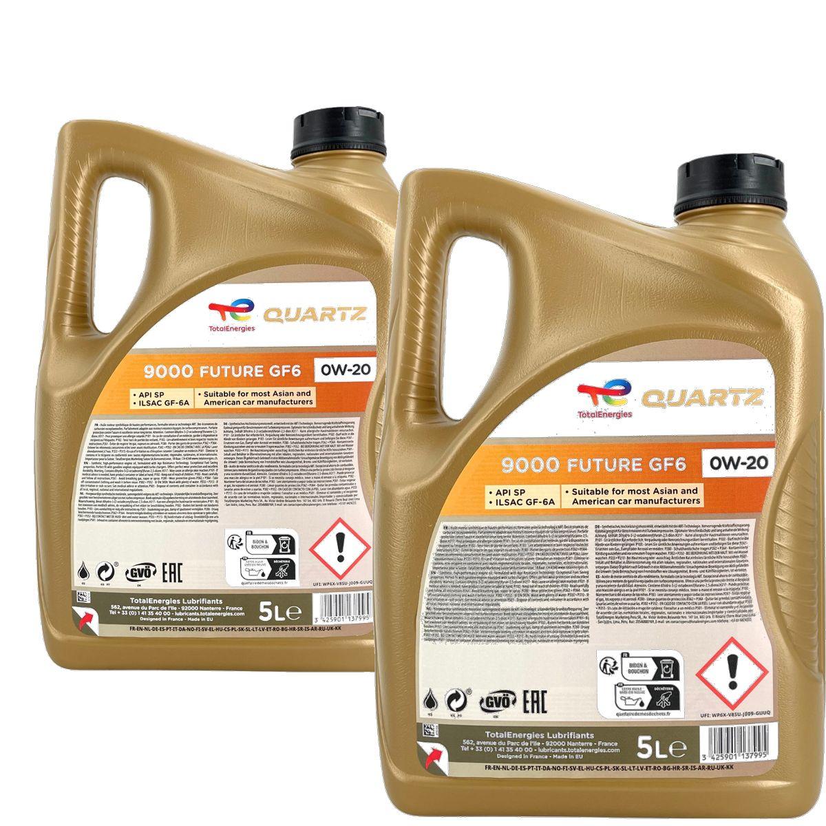 Total Quartz 9000 Future GF6 0W-20 2x5 Liter