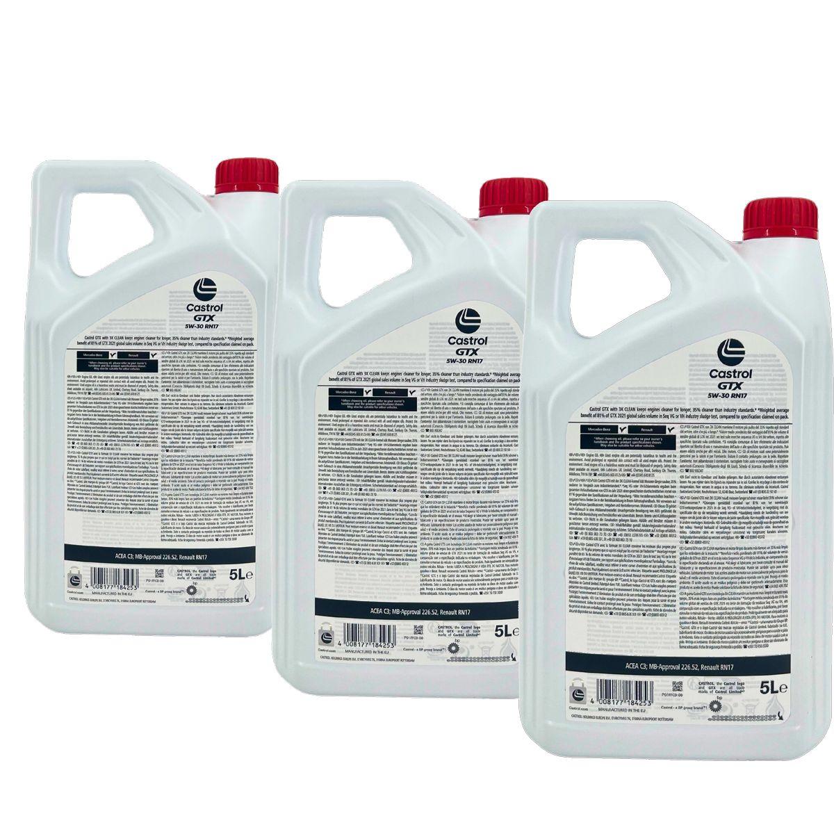 Castrol GTX 5W-30 RN17 3x5 Liter