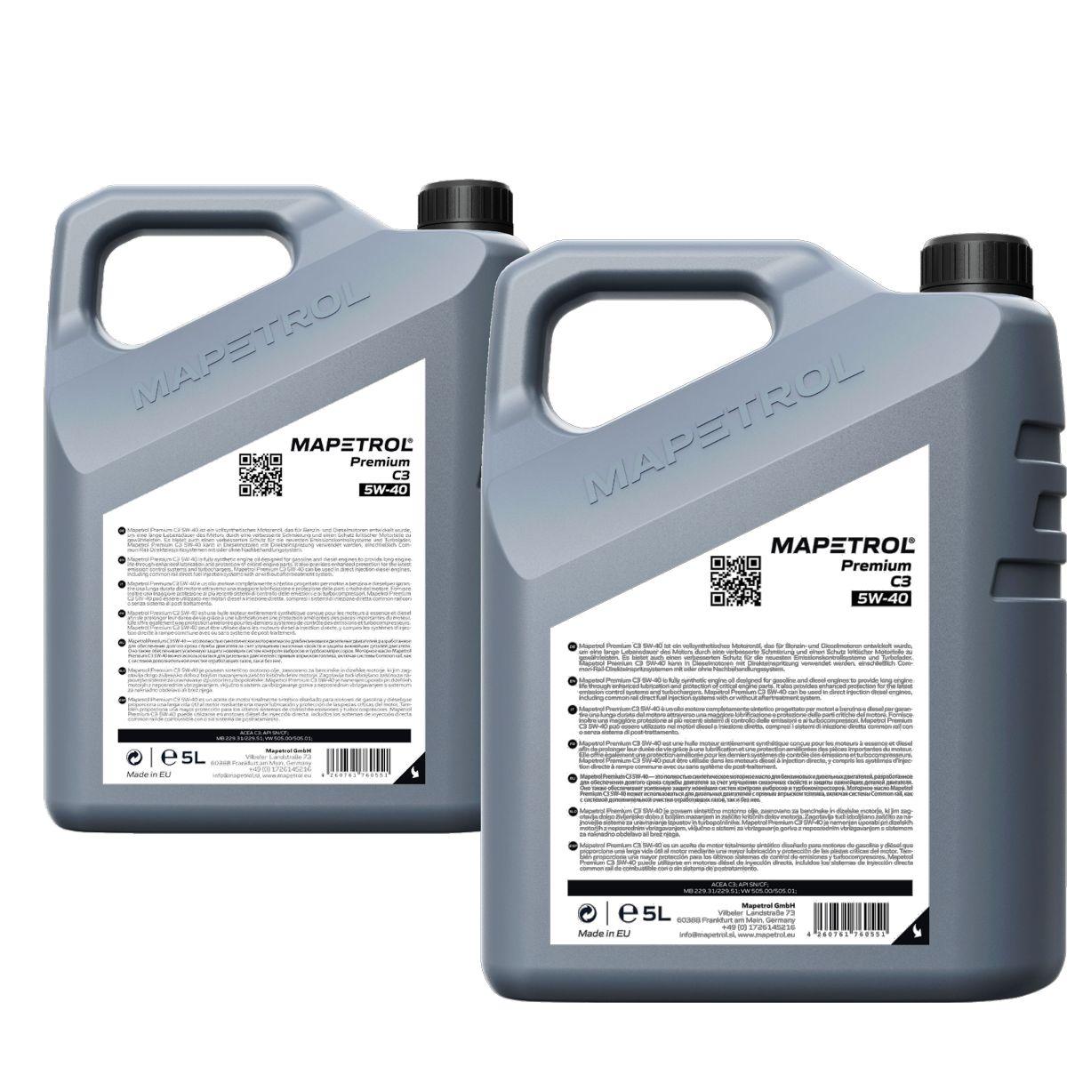 Mapetrol Premium C3 5W-40 2x5 Liter