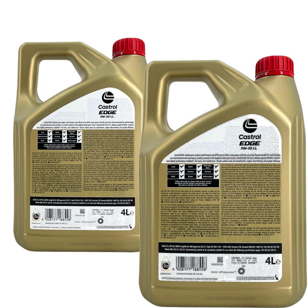 Castrol Edge 5W-30 LL 2x4 Liter
