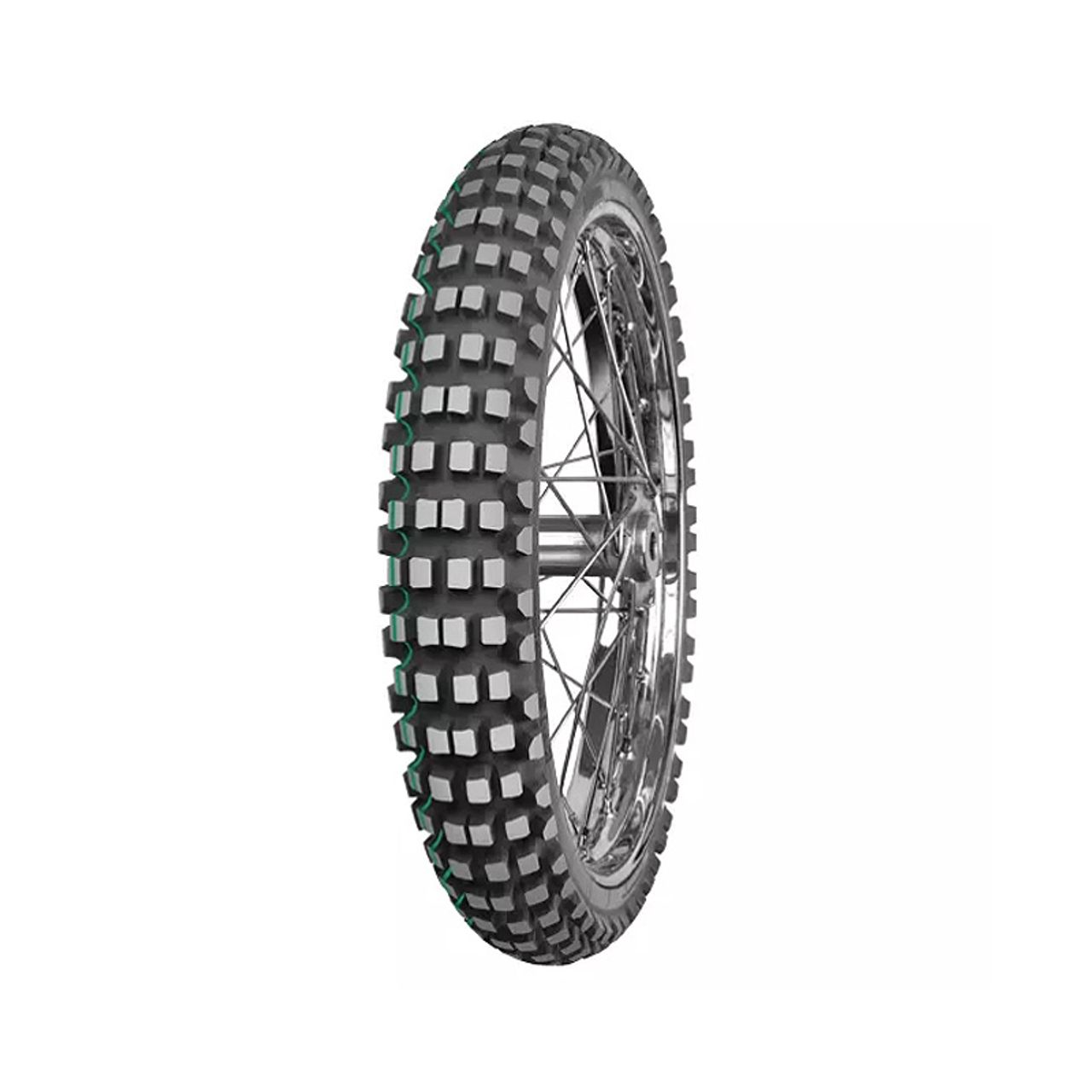 MITAS E-13 90/90 - 21 TT 54R MST GREEN STRIPE FRONT