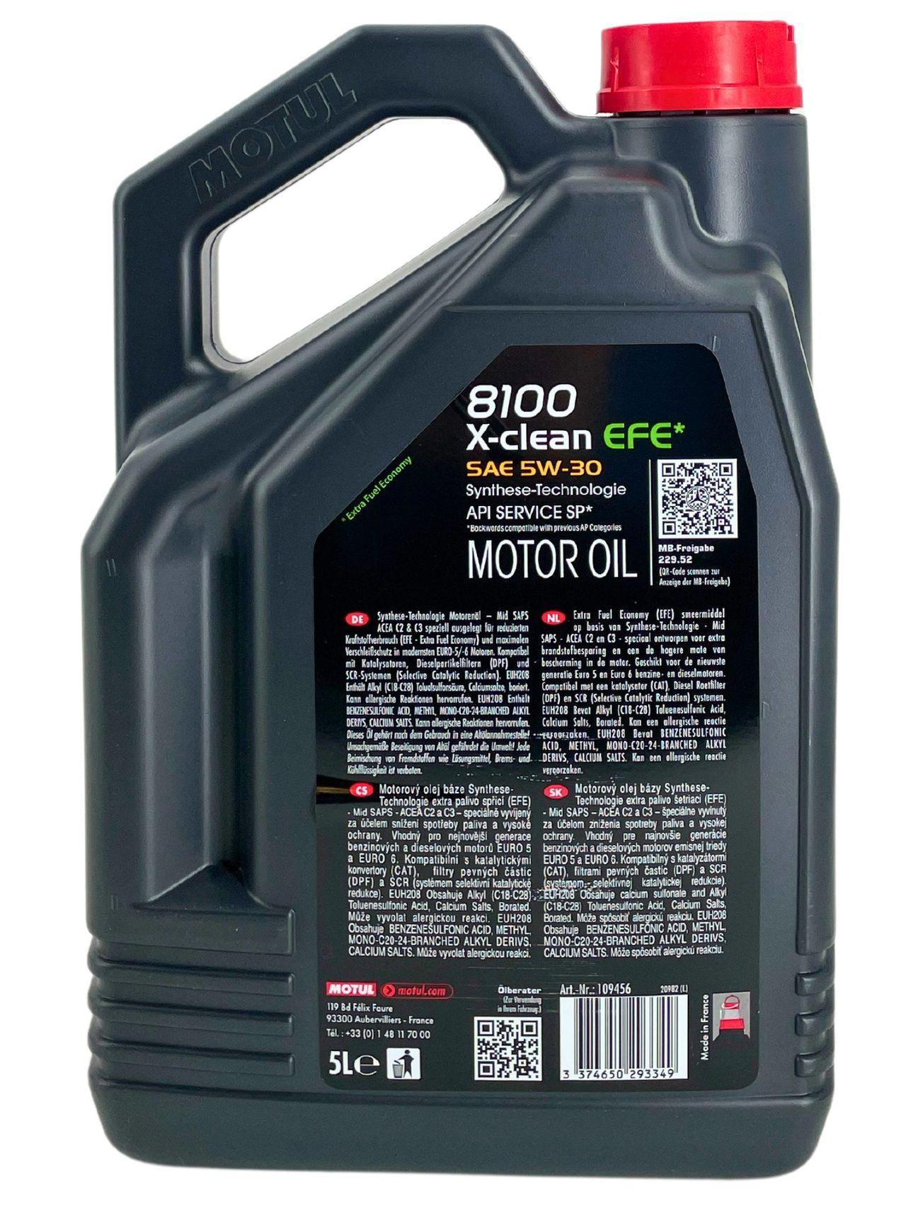 Motul 8100 X-clean EFE 5W-30 5 Liter