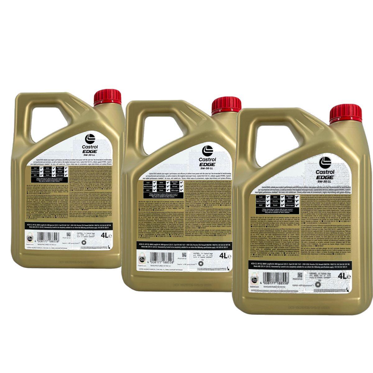Castrol Edge 5W-30 LL 3x4 Liter