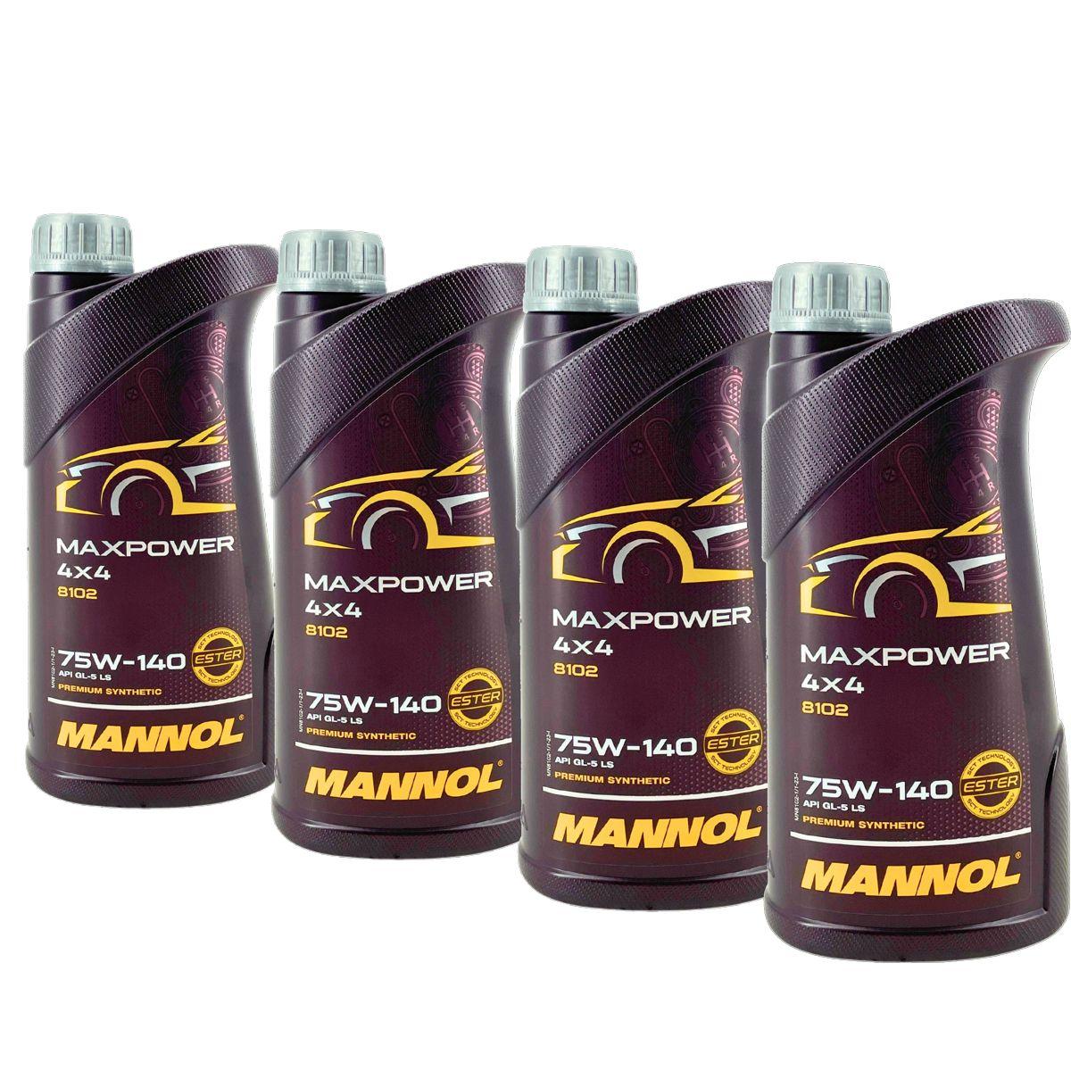 Mannol Maxpower 4x4 75W-140 GL-5 LS 4x1 Liter