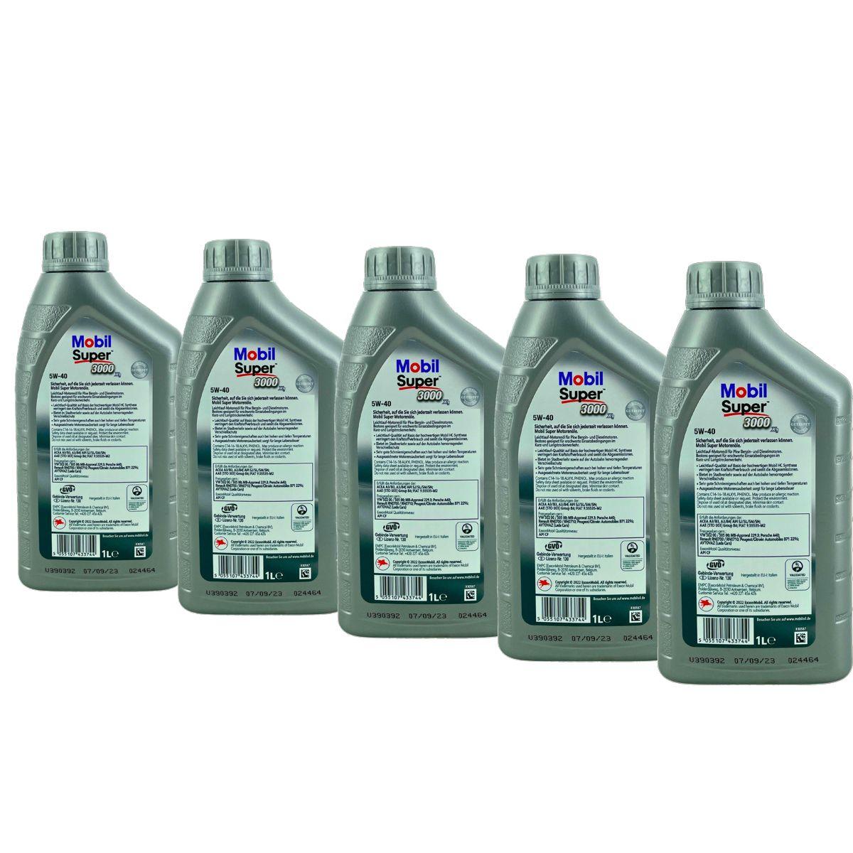 Mobil Super 3000 X1 5W-40 5x1 Liter