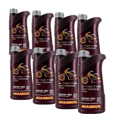 Mannol 4-Takt Motorbike HD 20W-50 8x1 Liter