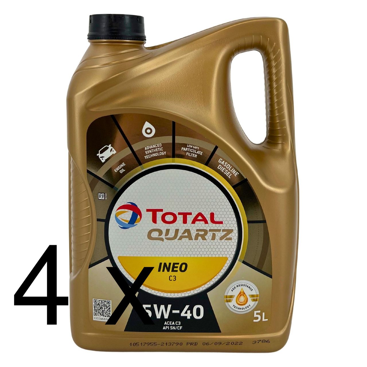 Total Quartz Ineo C3 5W-40 4x5 Liter