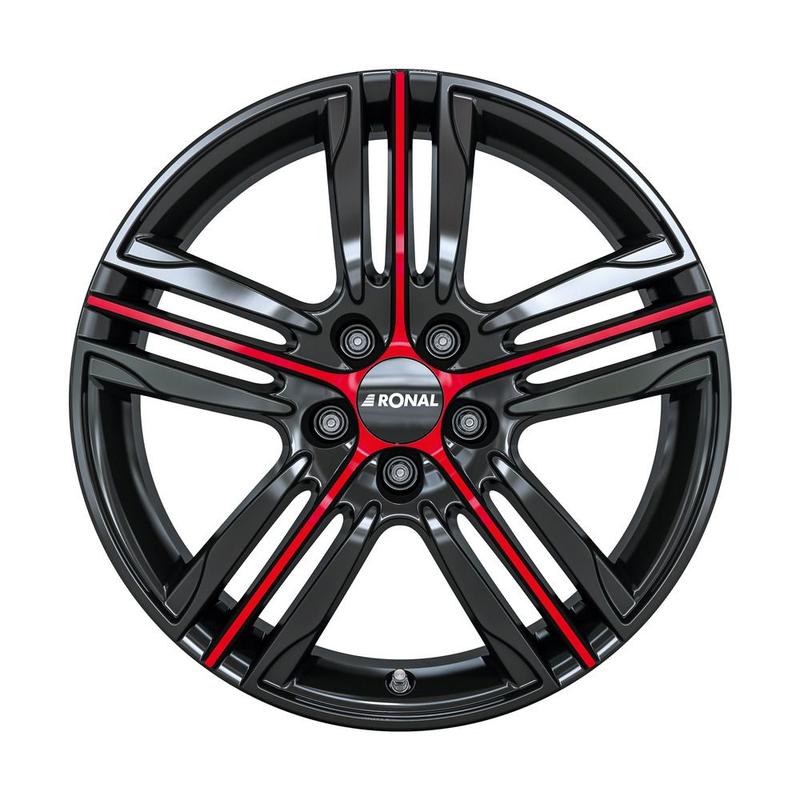 RONAL RONAL R57 MCR jetblack-red spoke 7.5Jx19 5x112 ET55
