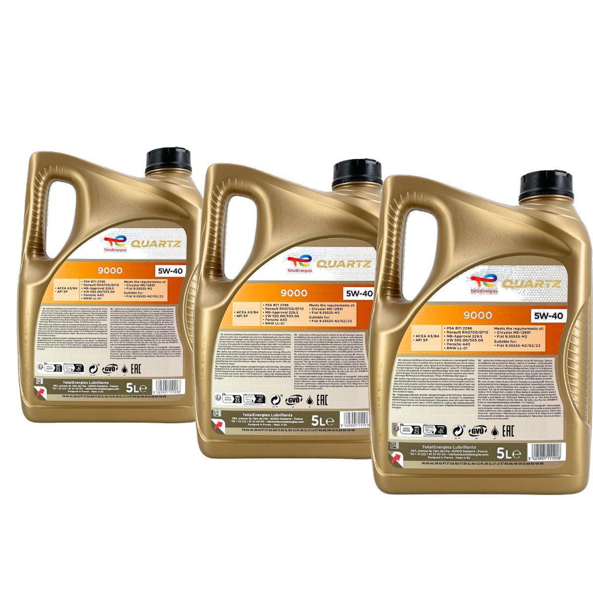 Total Quartz 9000 5W-40 3x5 Liter