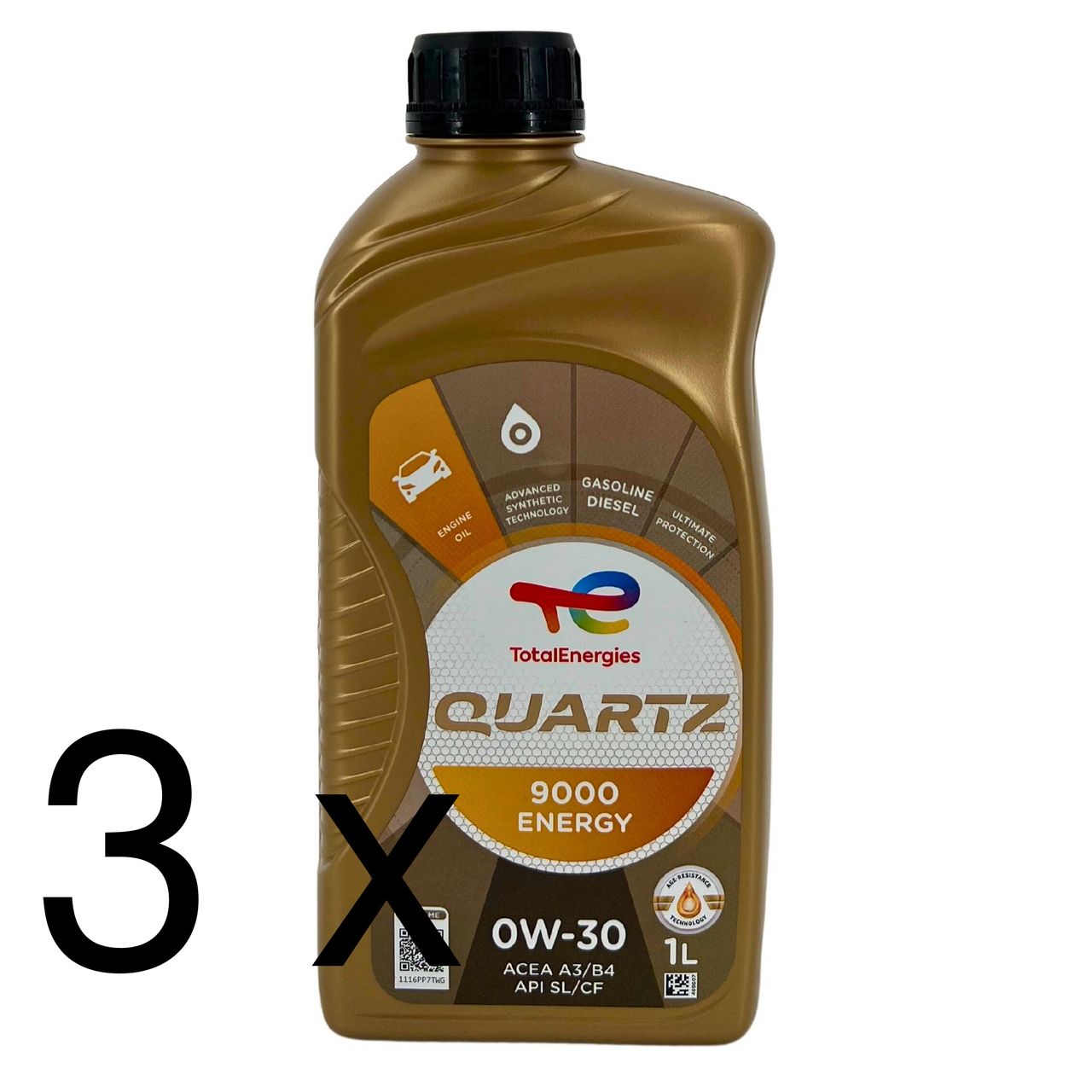 Total Quartz 9000 Energy 0W-30 3x1 Liter