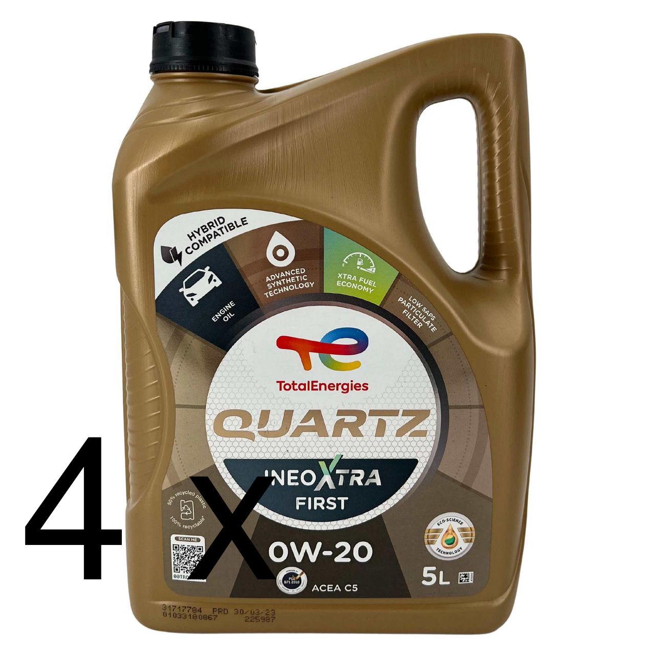 Total Quartz Ineo Xtra First 0W-20 4x5 Liter