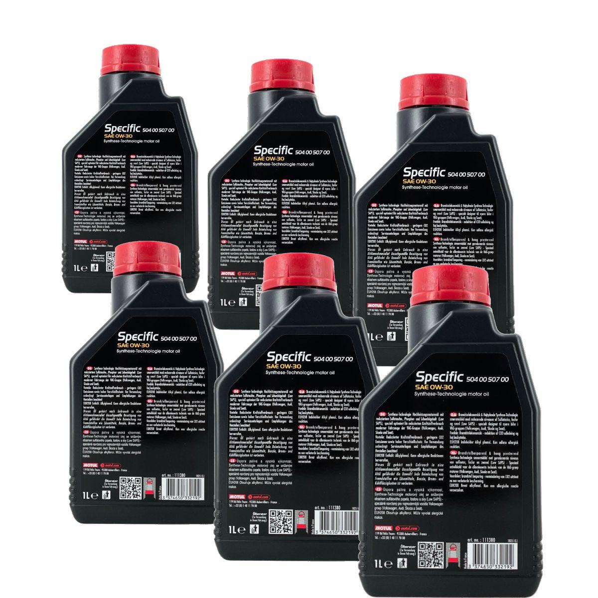 Motul Specific 504 00 - 507 00 0W-30 6x1 Liter