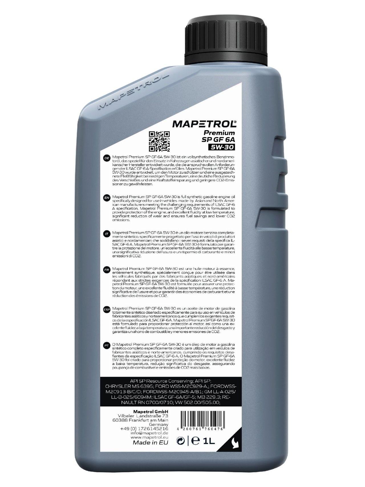 Mapetrol Premium SP GF-6A 5W-30 1 Liter