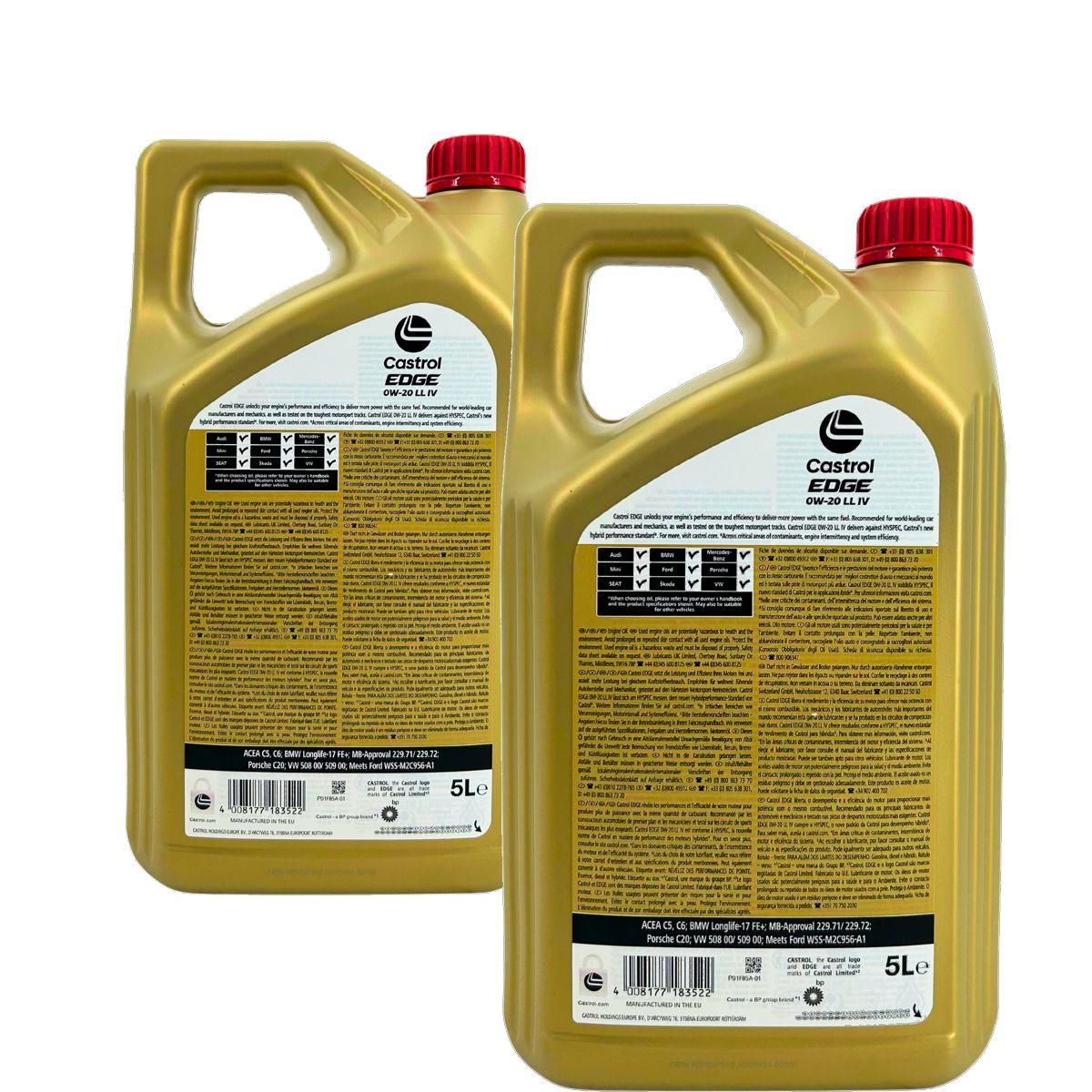 Castrol Edge 0W-20 LL IV 2x5 Liter