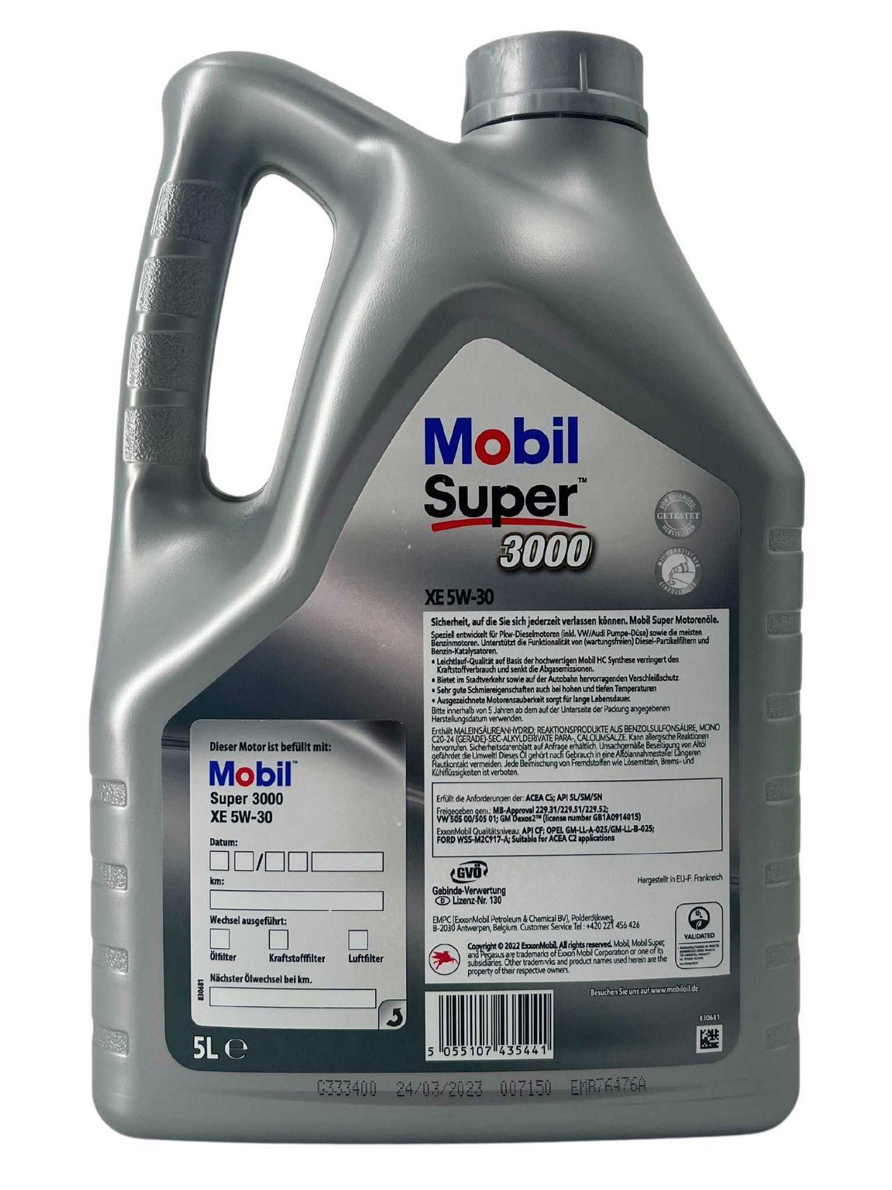 Mobil Super 3000 XE 5W-30 5 Liter