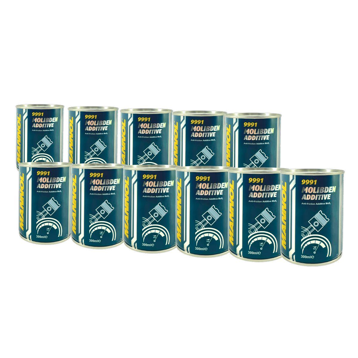 Mannol Molibden Additive Motoröl und Schaltgetriebeöl Additiv 11x300 ML