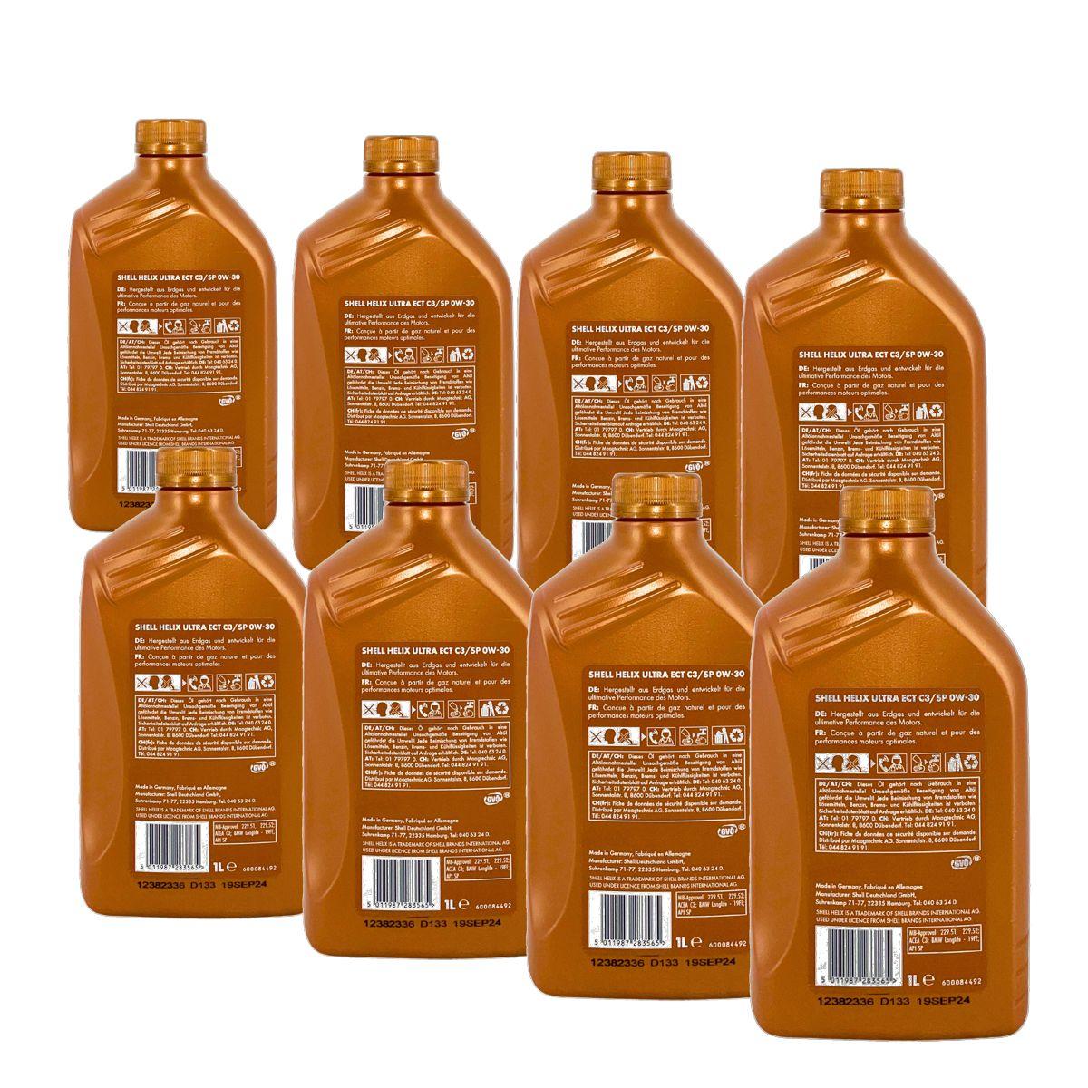 Shell Helix Ultra ECT C3 SP 0W-30 8x1 Liter
