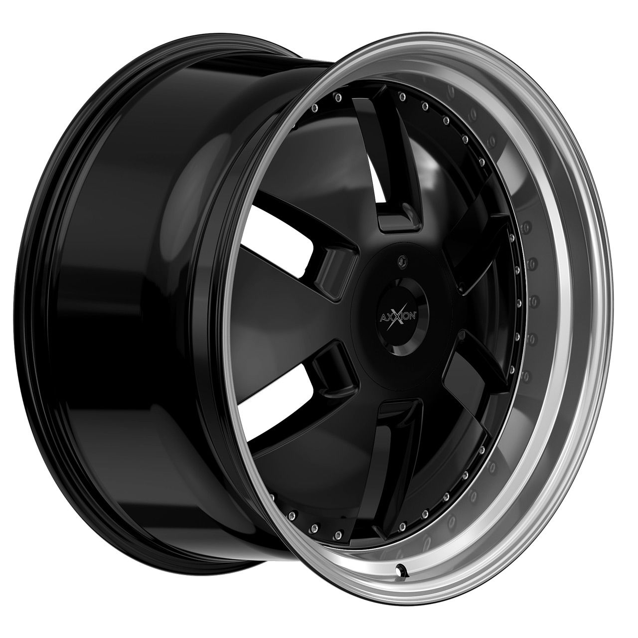 AXXION Y1 Glossy black with full machined lip 9.0Jx21 5x112 ET40