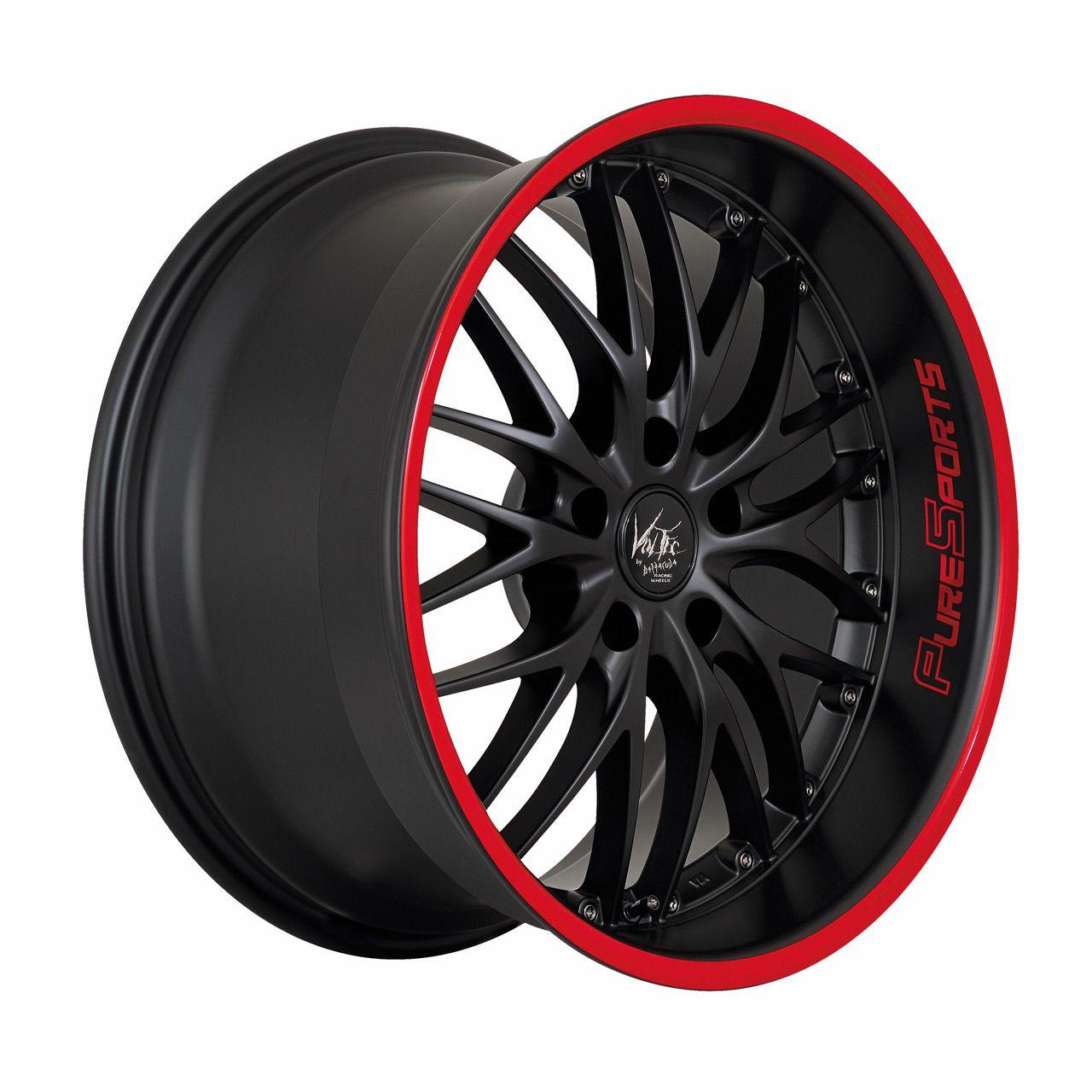 BARRACUDA VOLTEC T6 mattblack puresports color trim rot 7.0Jx17 4x100 ET38