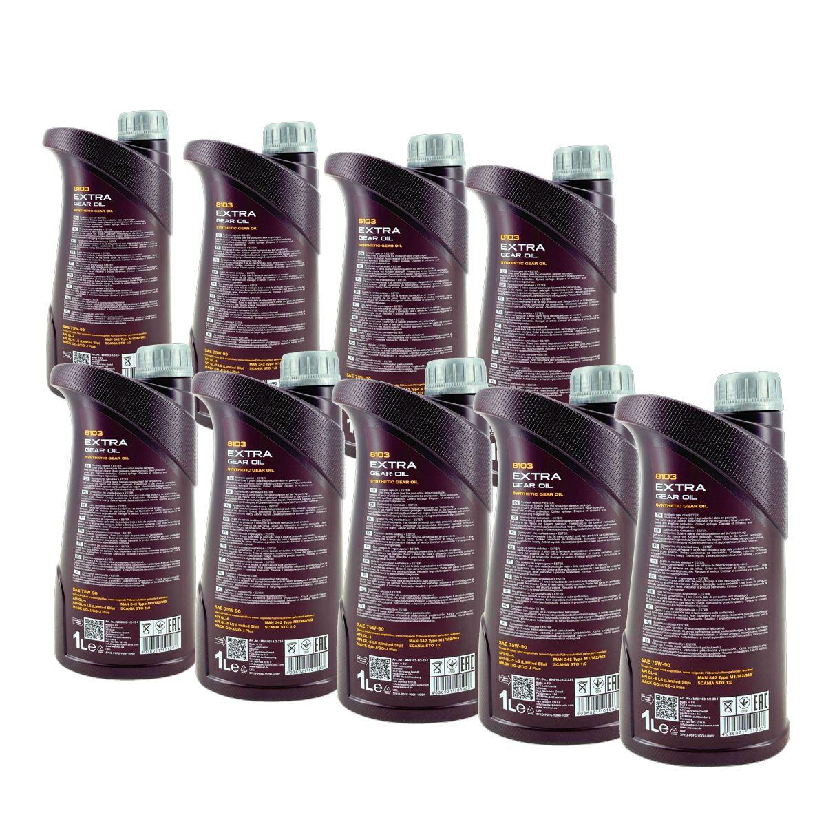 Mannol Extra Gear Oil Getriebeöl 75W-90 GL-4/GL-5 LS 9x1 Liter