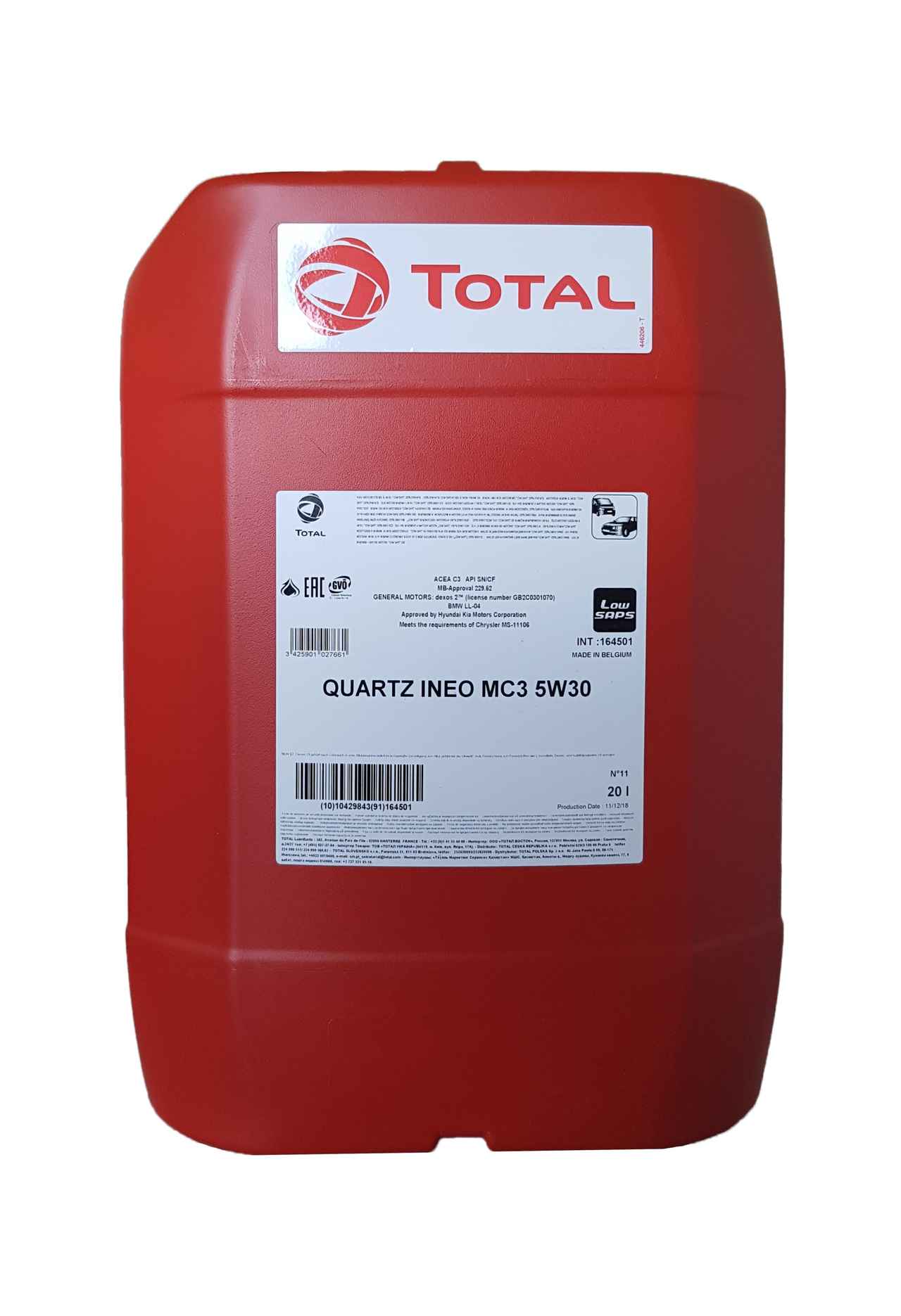Total Quartz Ineo MC3 5W-30 20 Liter