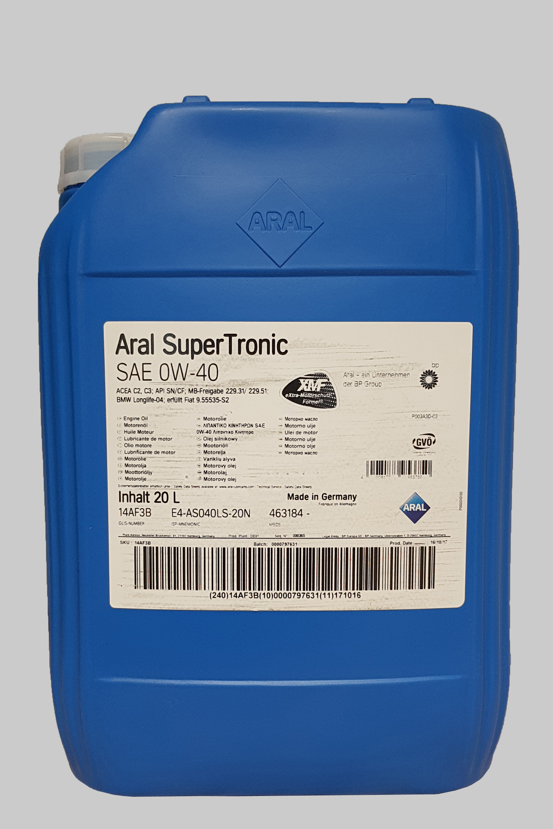 Aral SuperTronic 0W-40 20 Liter