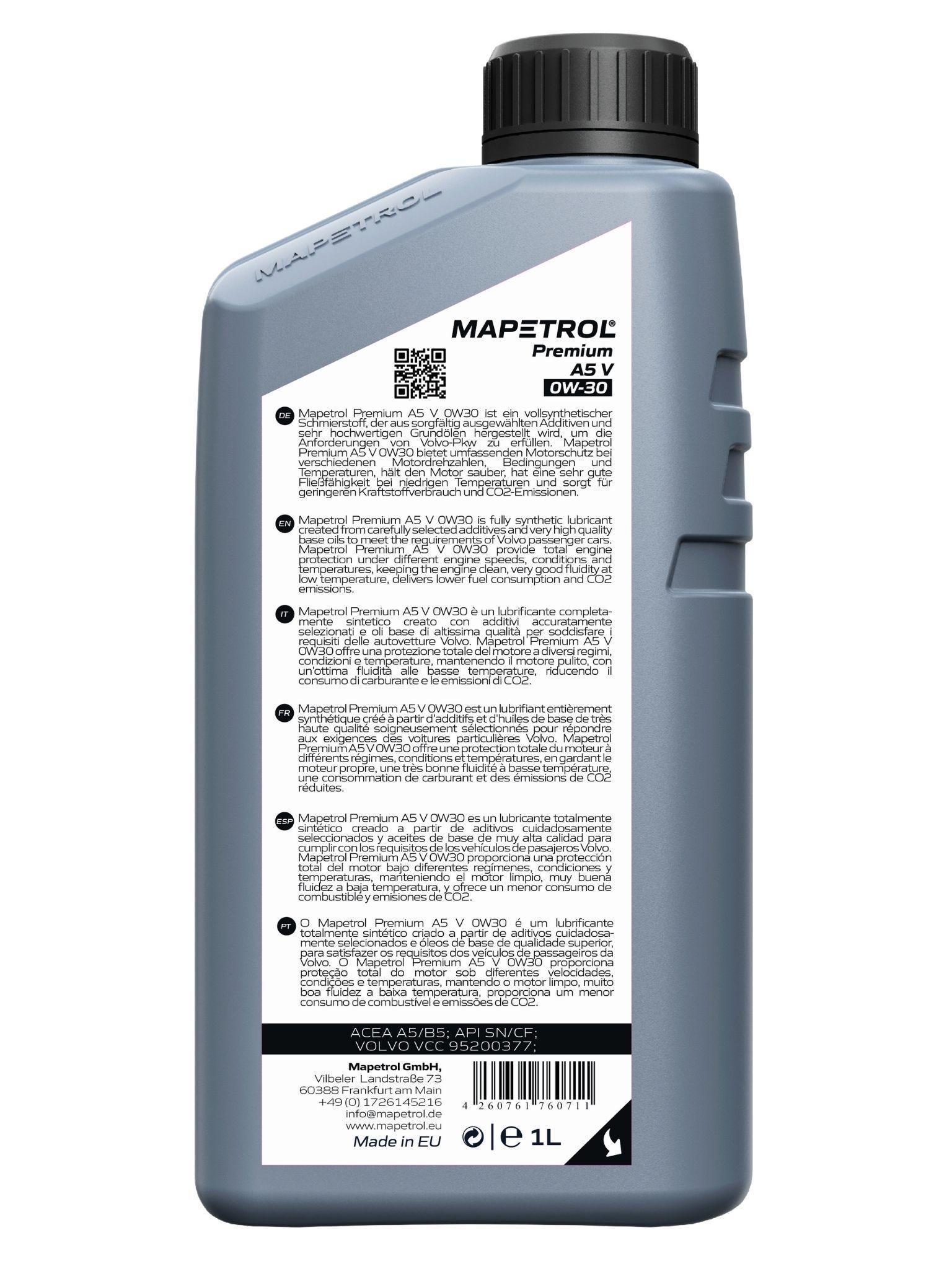 Mapetrol Premium A5 V 0W-30 1 Liter
