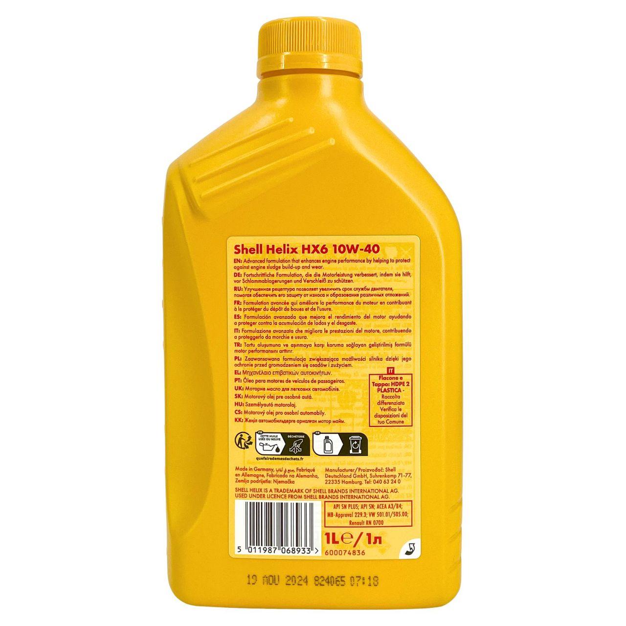 Shell Helix HX6 10W-40 1 Liter