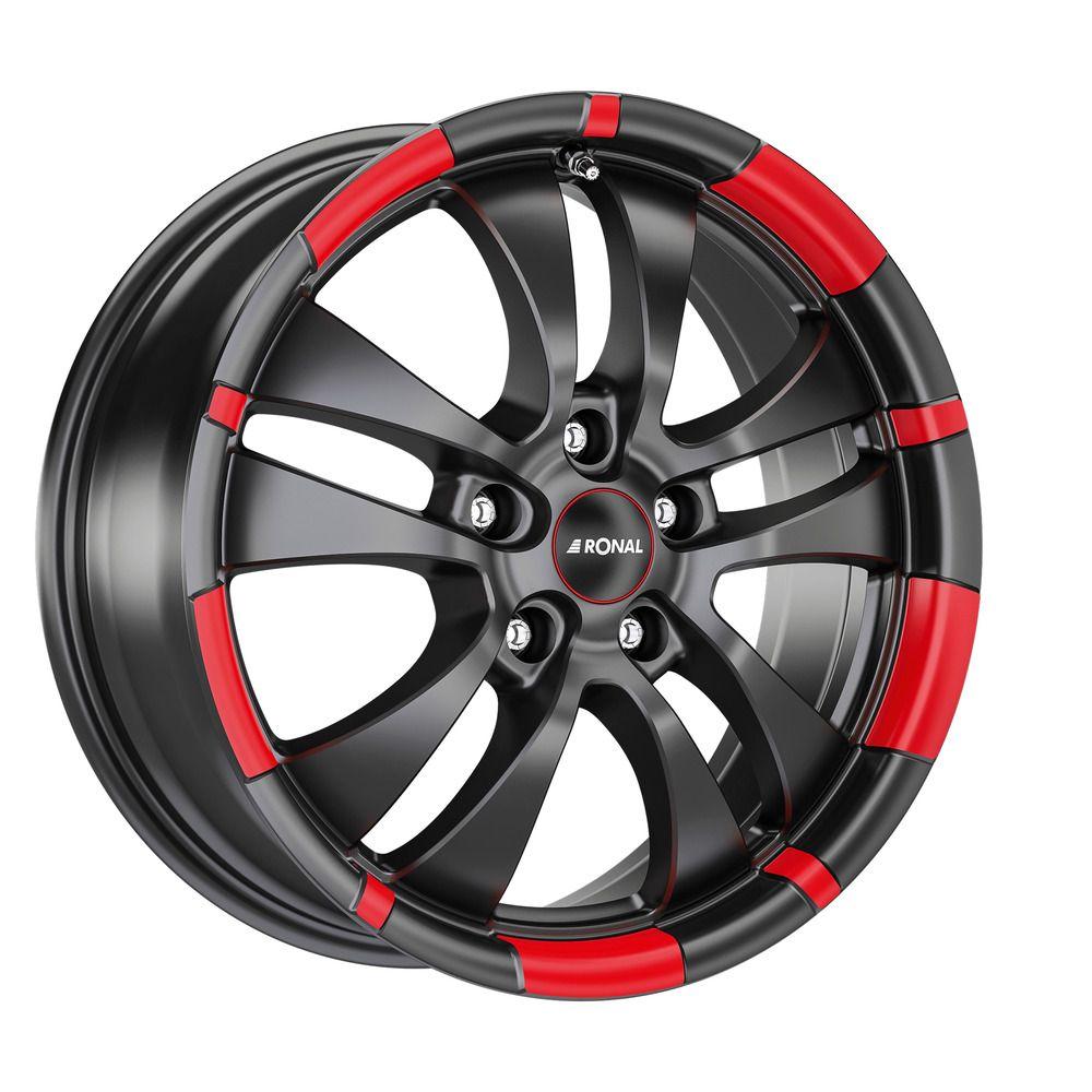 RONAL RONAL R59-5 MCR jetblack-matt-red rim 7.5Jx17 5x114.3 ET50