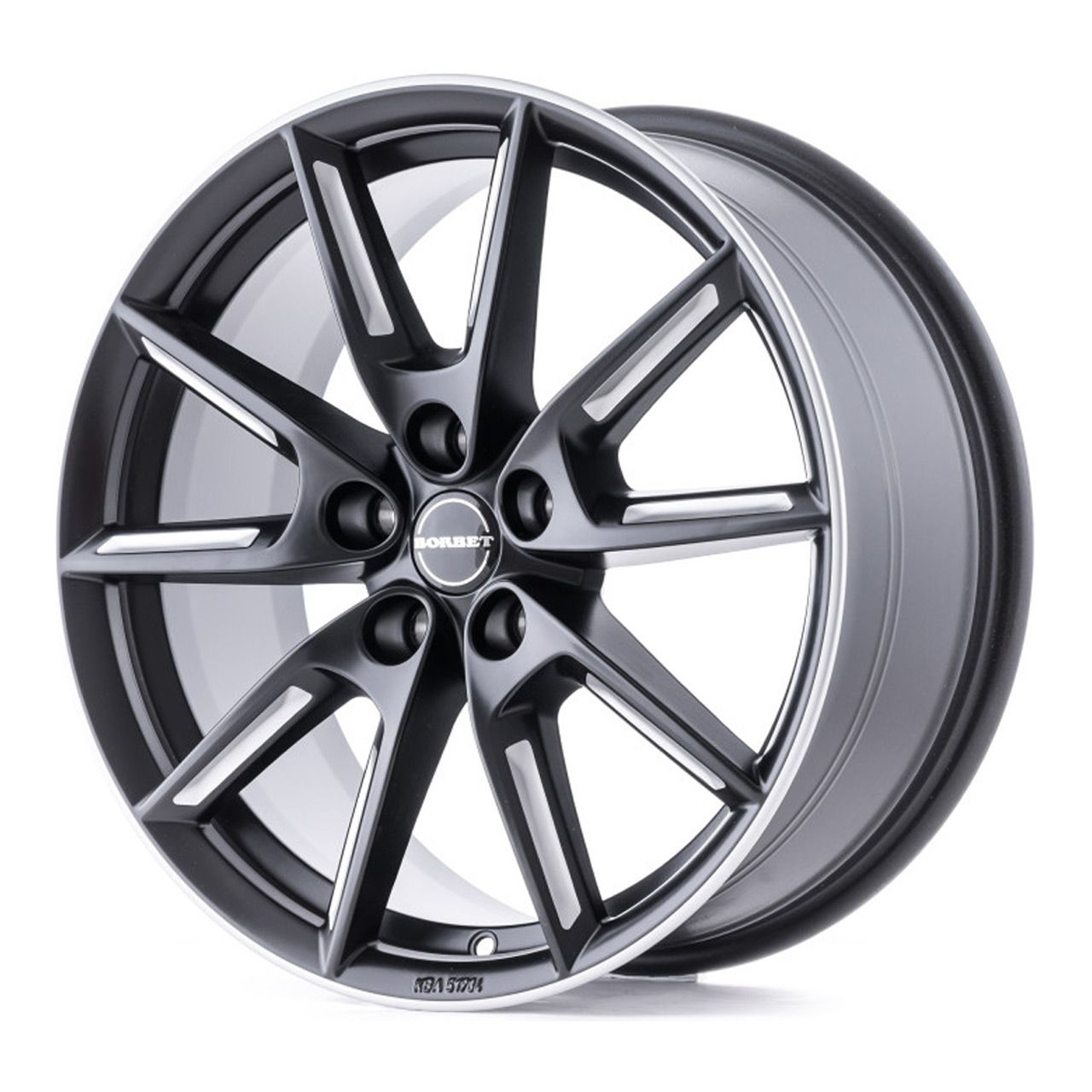 BORBET DESIGN LX19 schwarzmatt poliert mit Edelstahlring 8.0Jx19 5x112 ET40