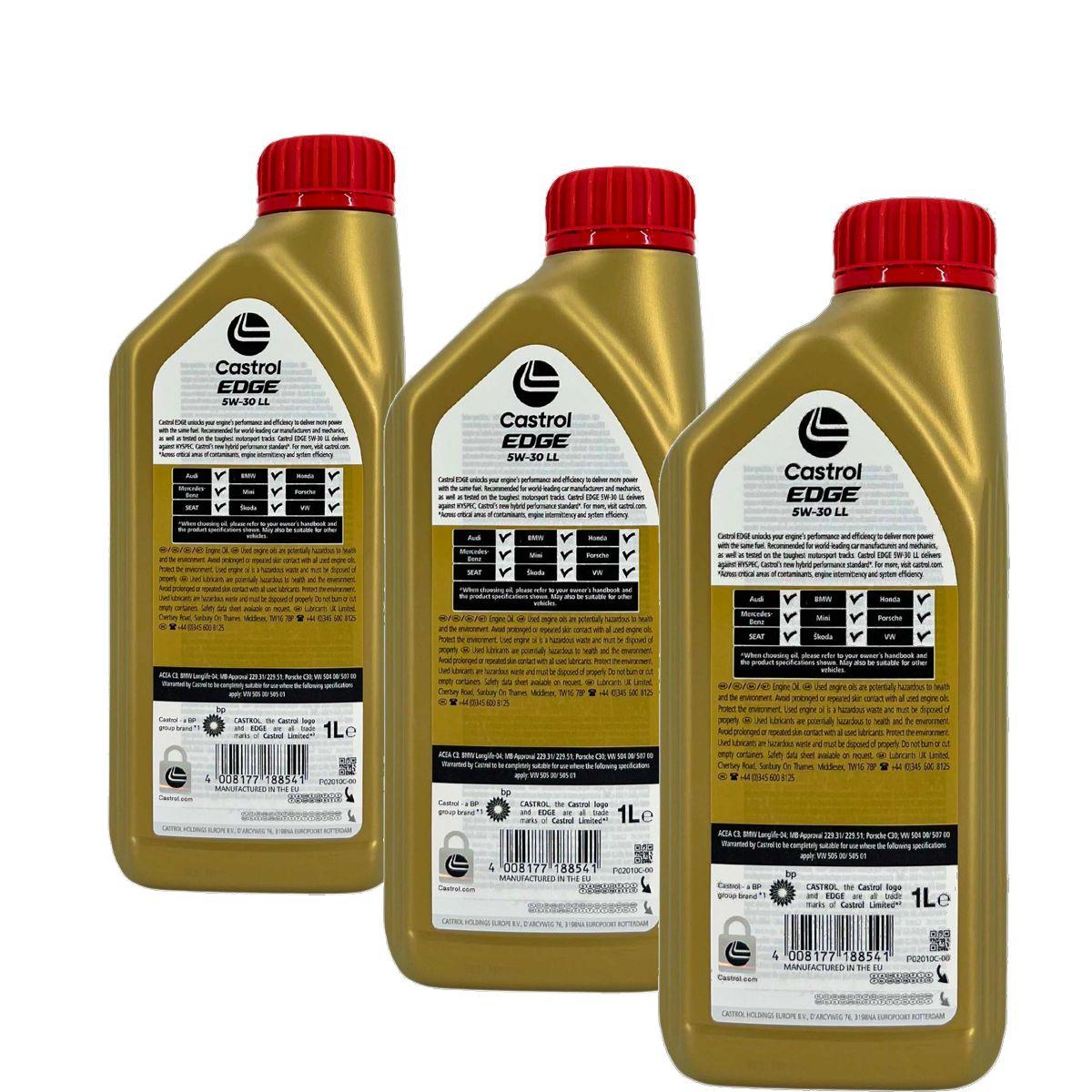 Castrol Edge 5W-30 LL 3x1 Liter