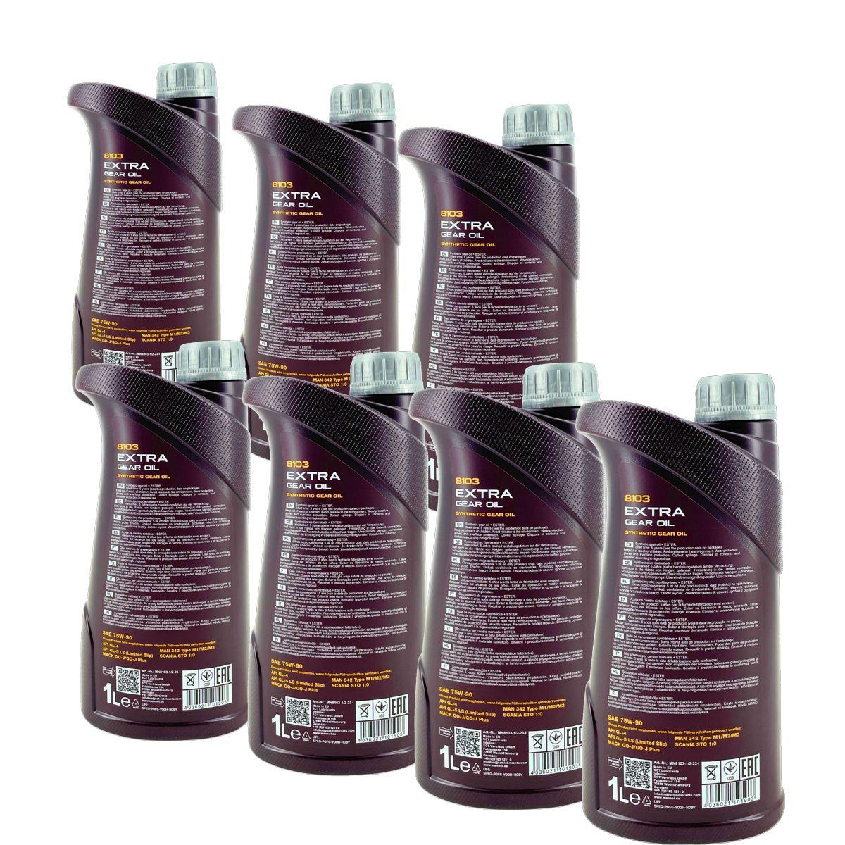 Mannol Extra Gear Oil Getriebeöl 75W-90 GL-4/GL-5 LS 7x1 Liter