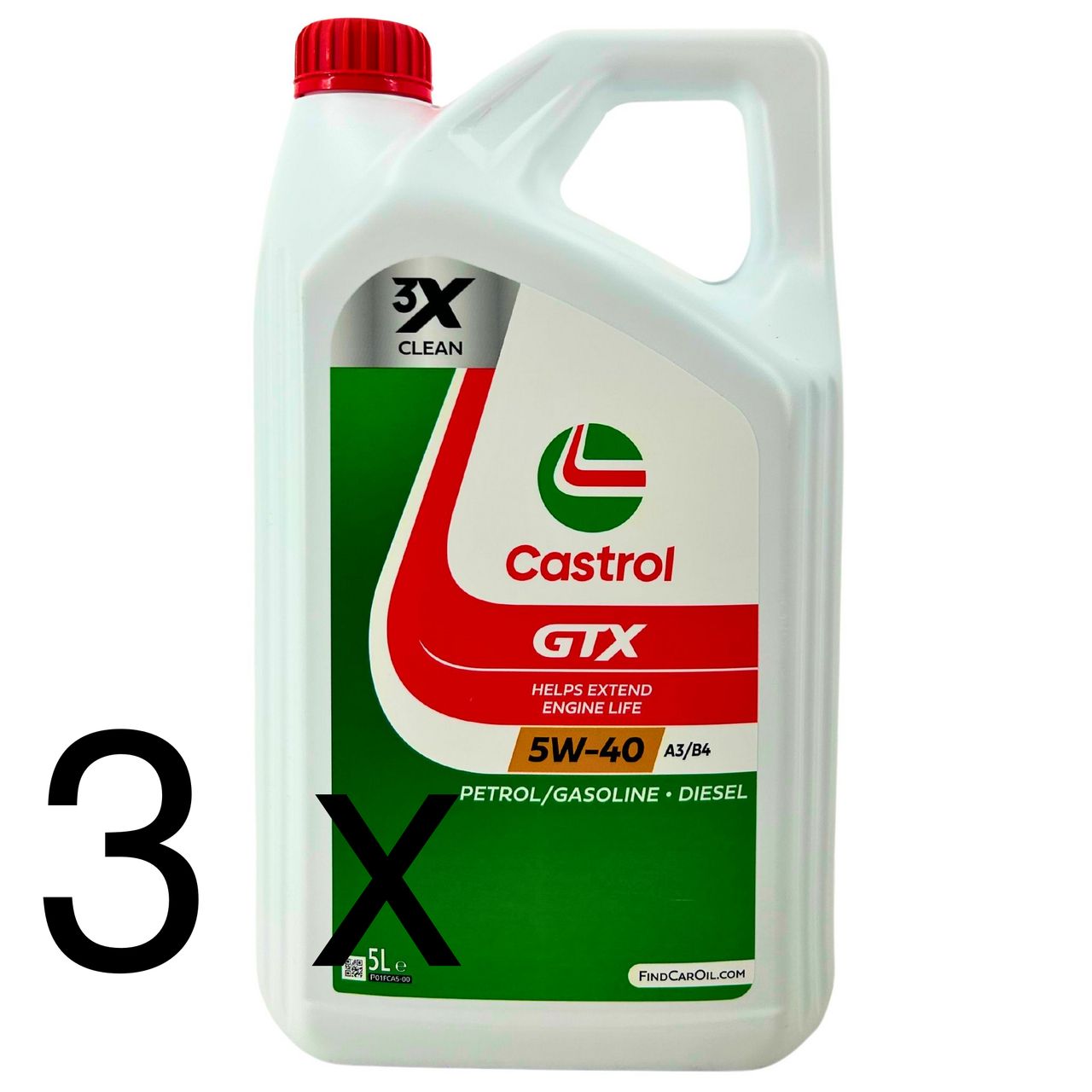 Castrol GTX 5W-40 A3/B4 3x5 Liter