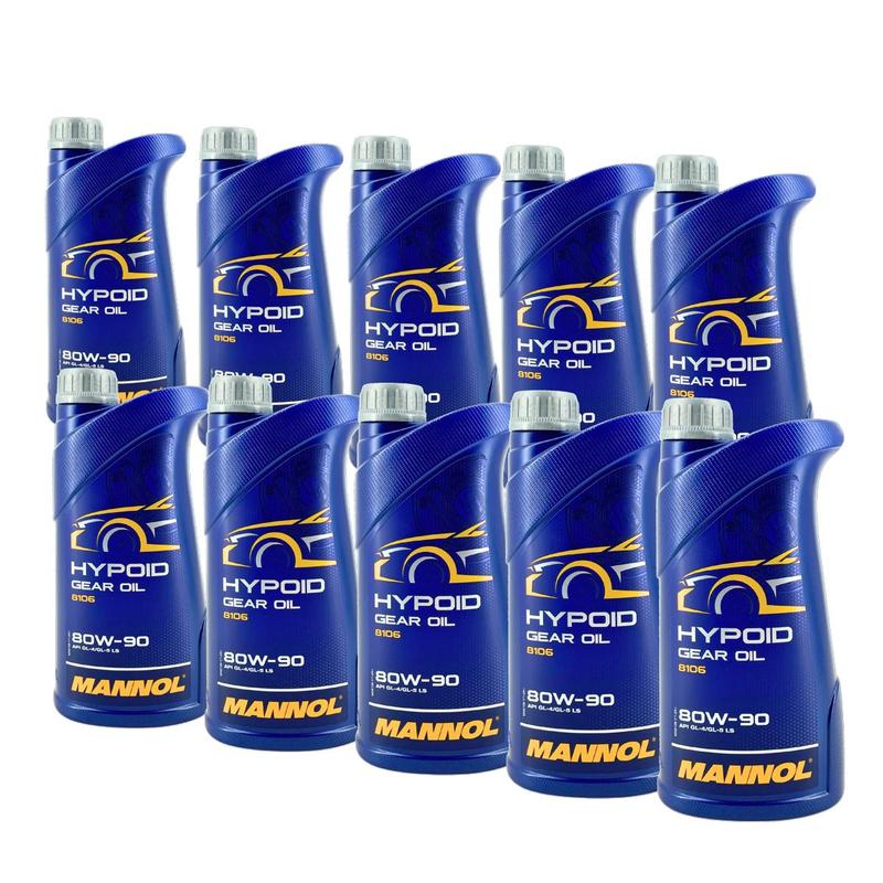 Mannol Hypoid Gear Oil Getriebeöl 80W-90 GL-4/GL-5 LS 10x1 Liter