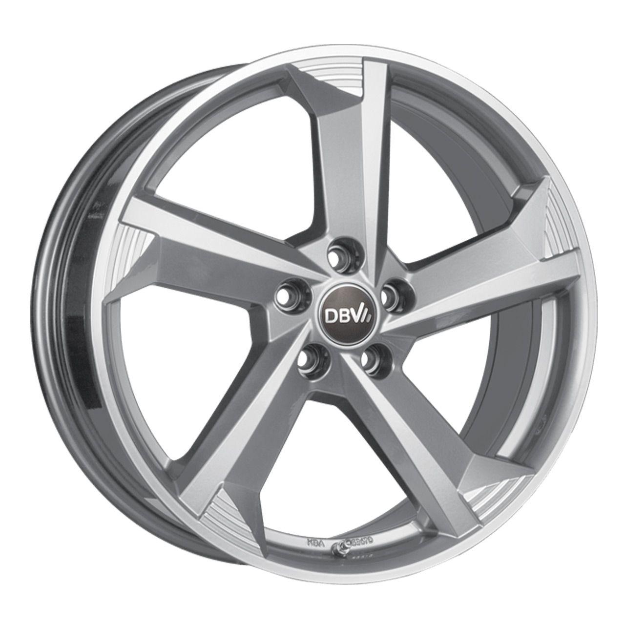 DBV TORINO III hyper silber front poliert 7.5Jx17 5x114.3 ET40