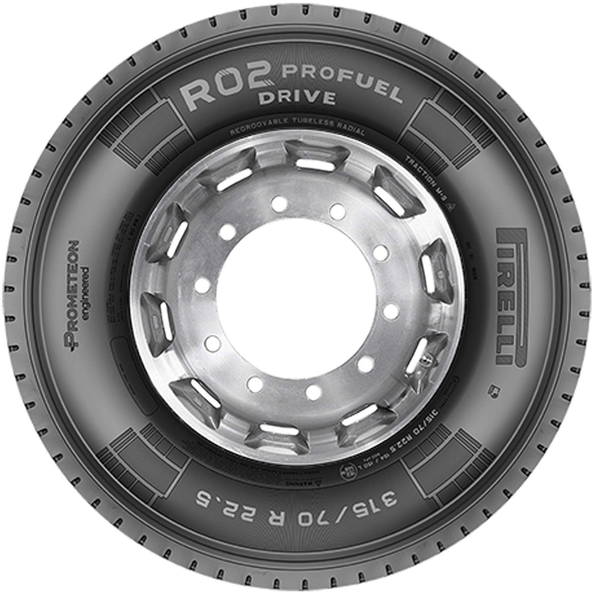 PIRELLI 315/80 R 22.5 TL 158/150L (156/150M) R02 PROFUEL DRIVE 22.5 M+S 3PMSF RFID