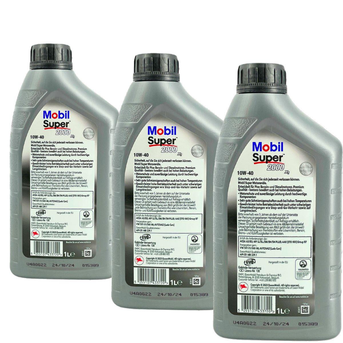 Mobil Super 2000 X1 10W-40 3x1 Liter