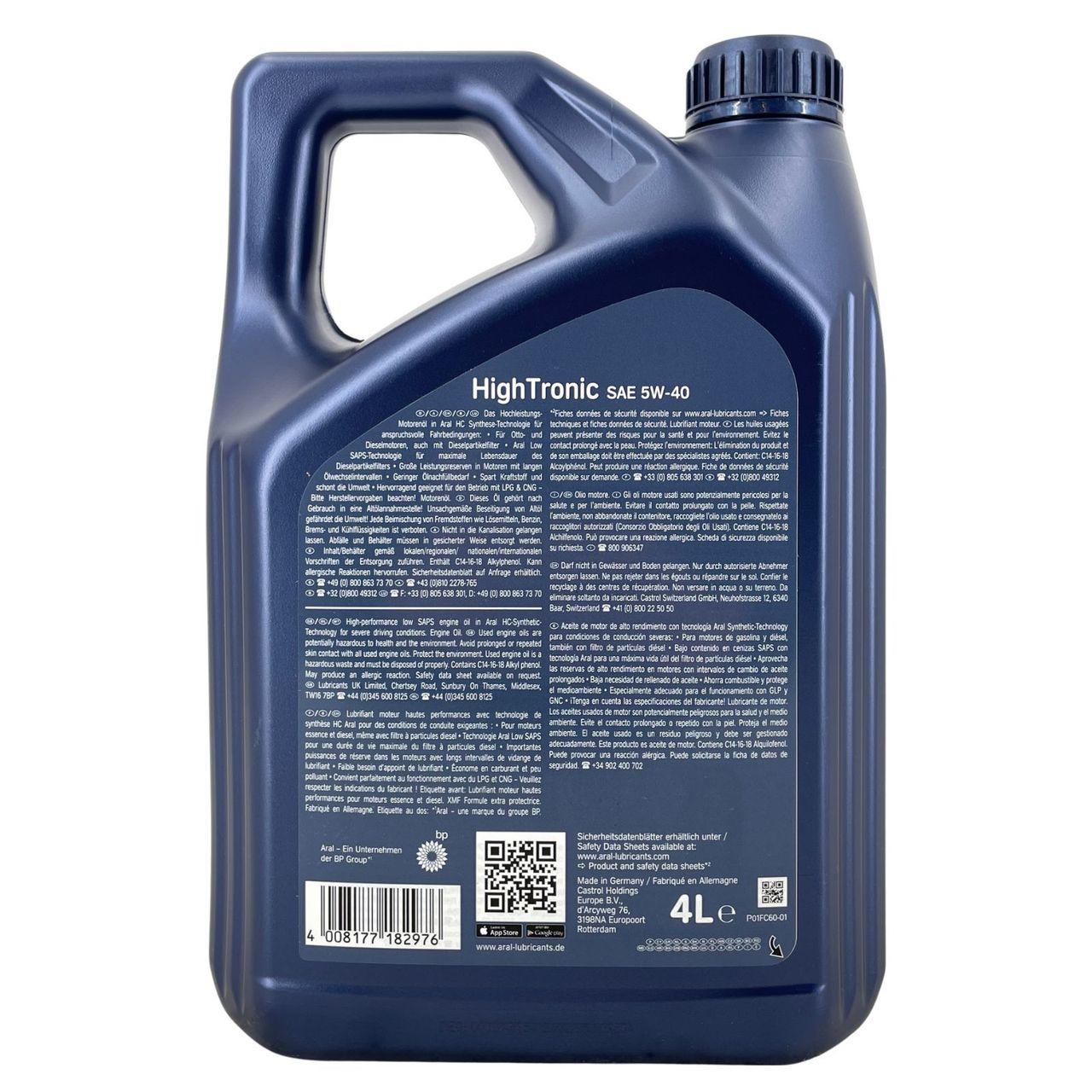 Aral HighTronic 5W-40 4 Liter