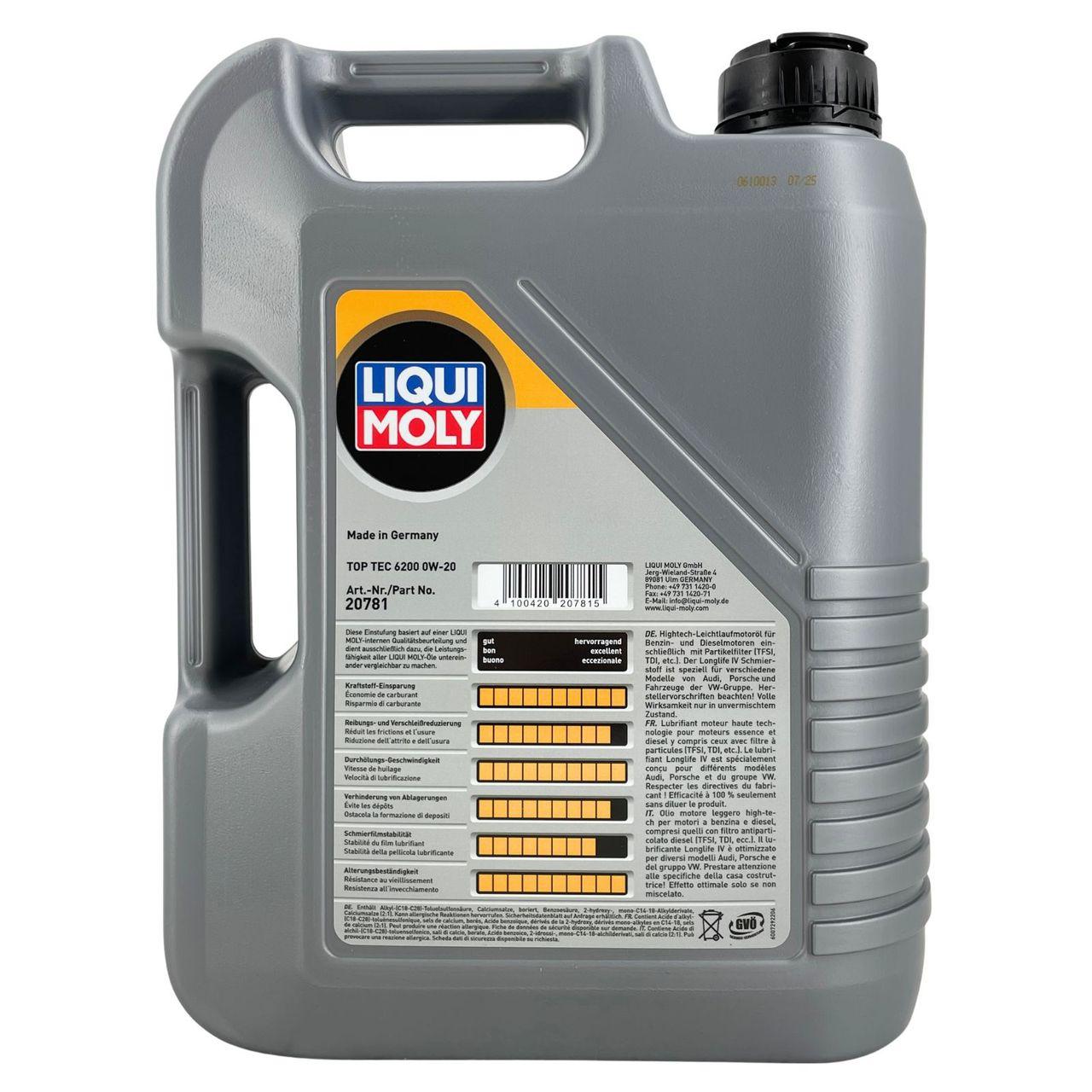 Liqui Moly Top Tec 6200 0W-20 5 Liter