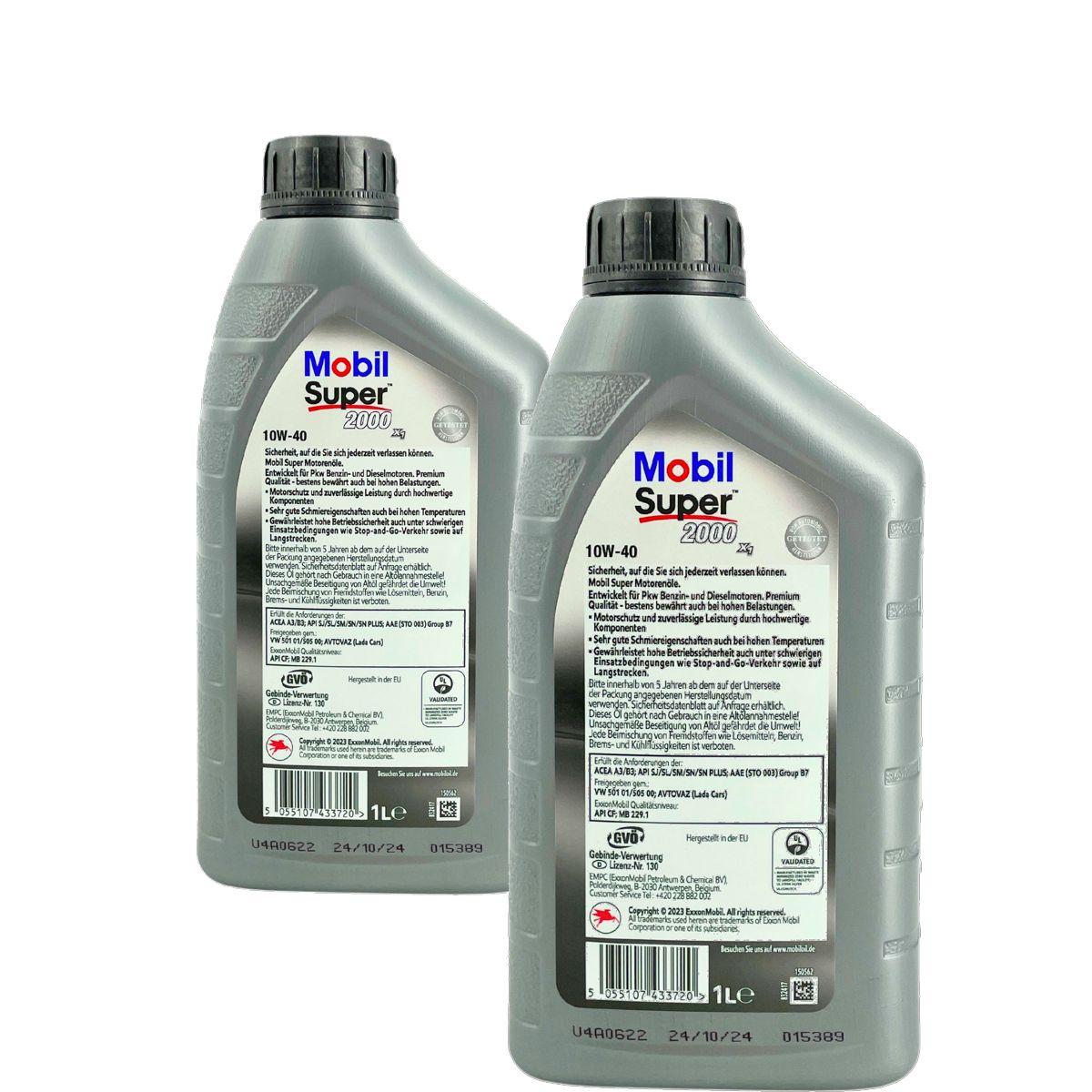 Mobil Super 2000 X1 10W-40 2x1 Liter