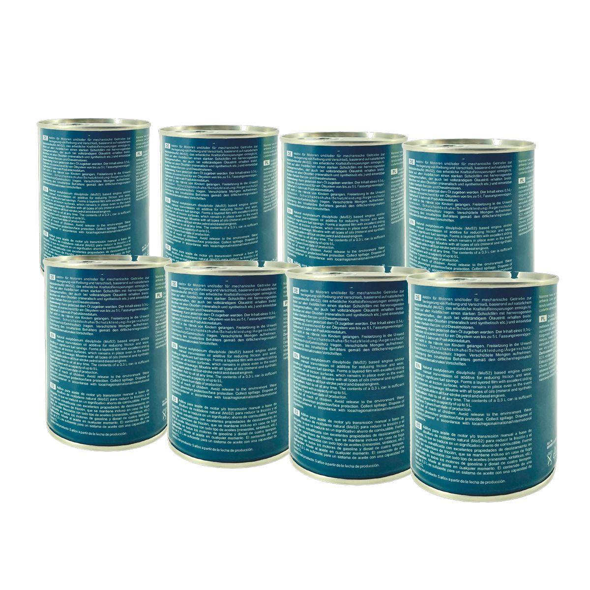 Mannol Molibden Additive Motoröl und Schaltgetriebeöl Additiv 8x300 ML