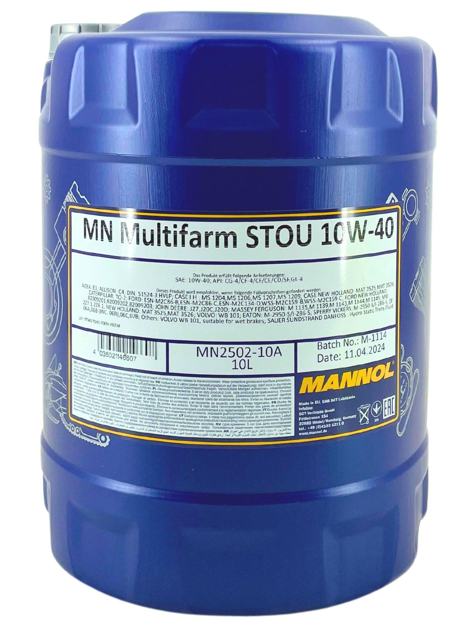 Mannol Multifarm STOU 10W-40 10 Liter