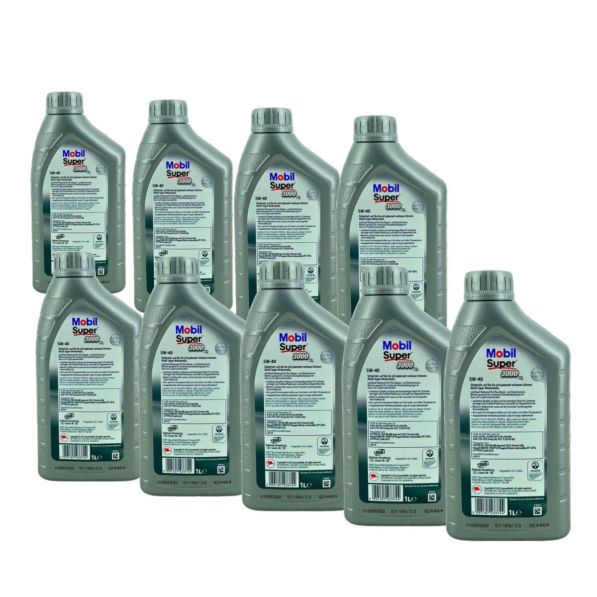 Mobil Super 3000 X1 5W-40 9x1 Liter