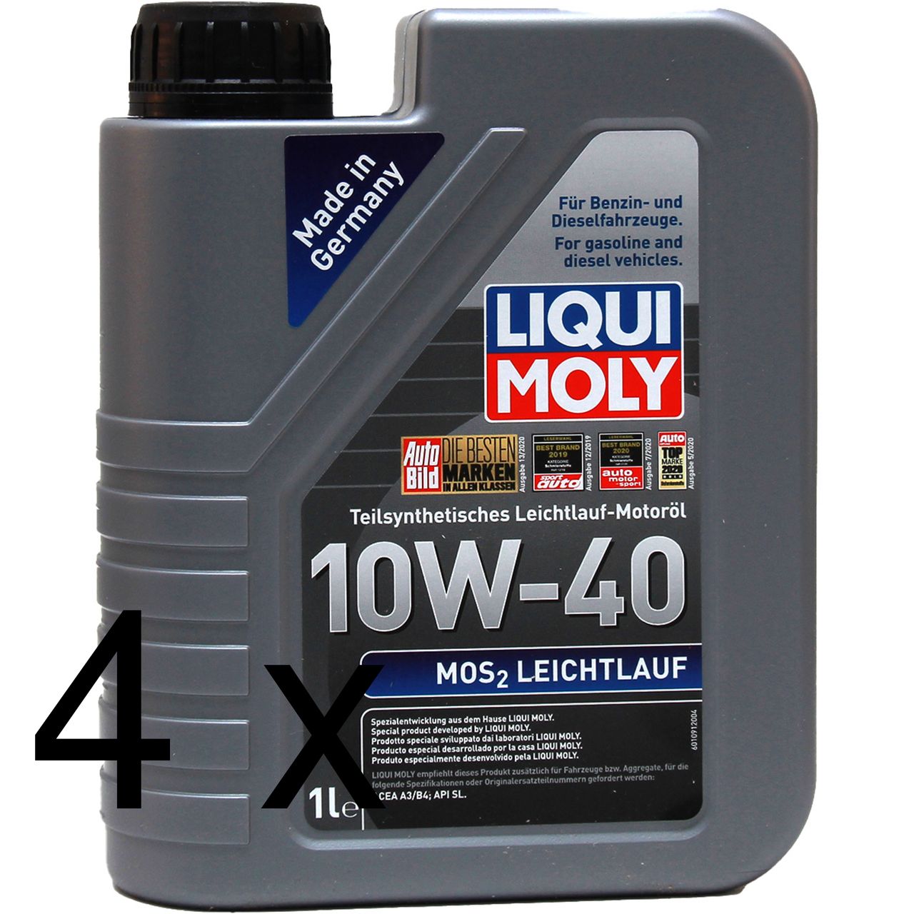 Liqui Moly MoS2 Leichtlauf 10W-40 4x1 Liter