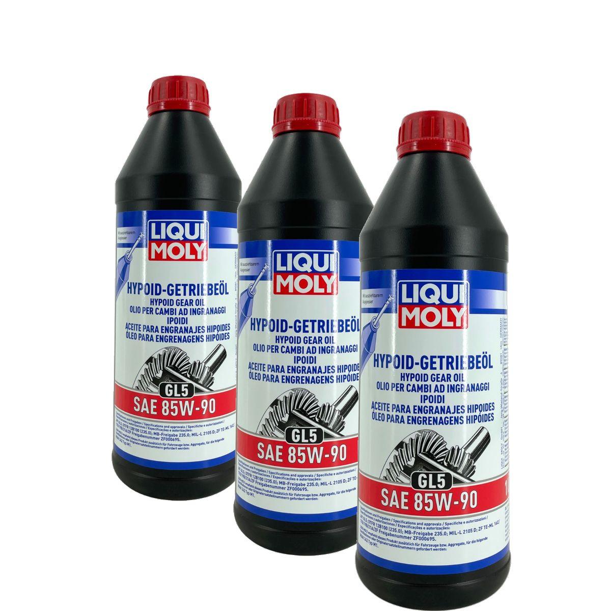 Liqui Moly Hypoid-Getriebeöl (GL5) SAE 85W-90 3x1 Liter