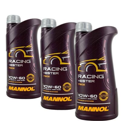 Mannol Racing + Ester 10W-60 3x1 Liter